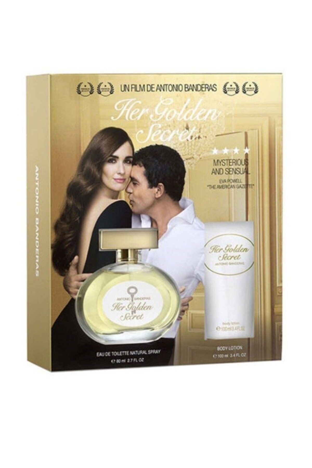 Antonio Banderas Her Golden Secret Edt 80 ml + Deodorant 150 ml Kadın Parfüm Seti 8411061834329
