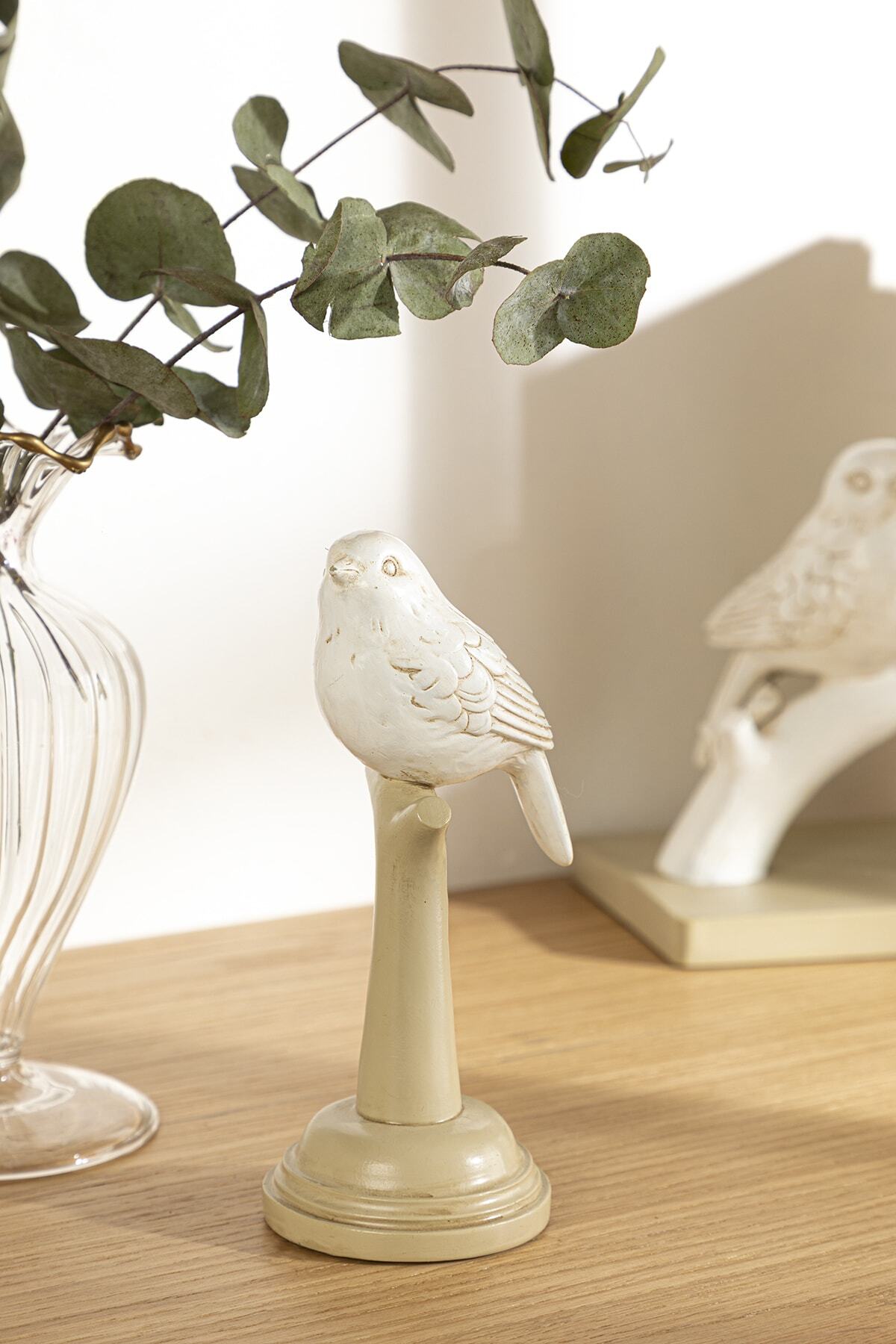 English Home Lovely Birds Biblo 7.5x6x14.8 Cm Krem-yılbaşı Özel