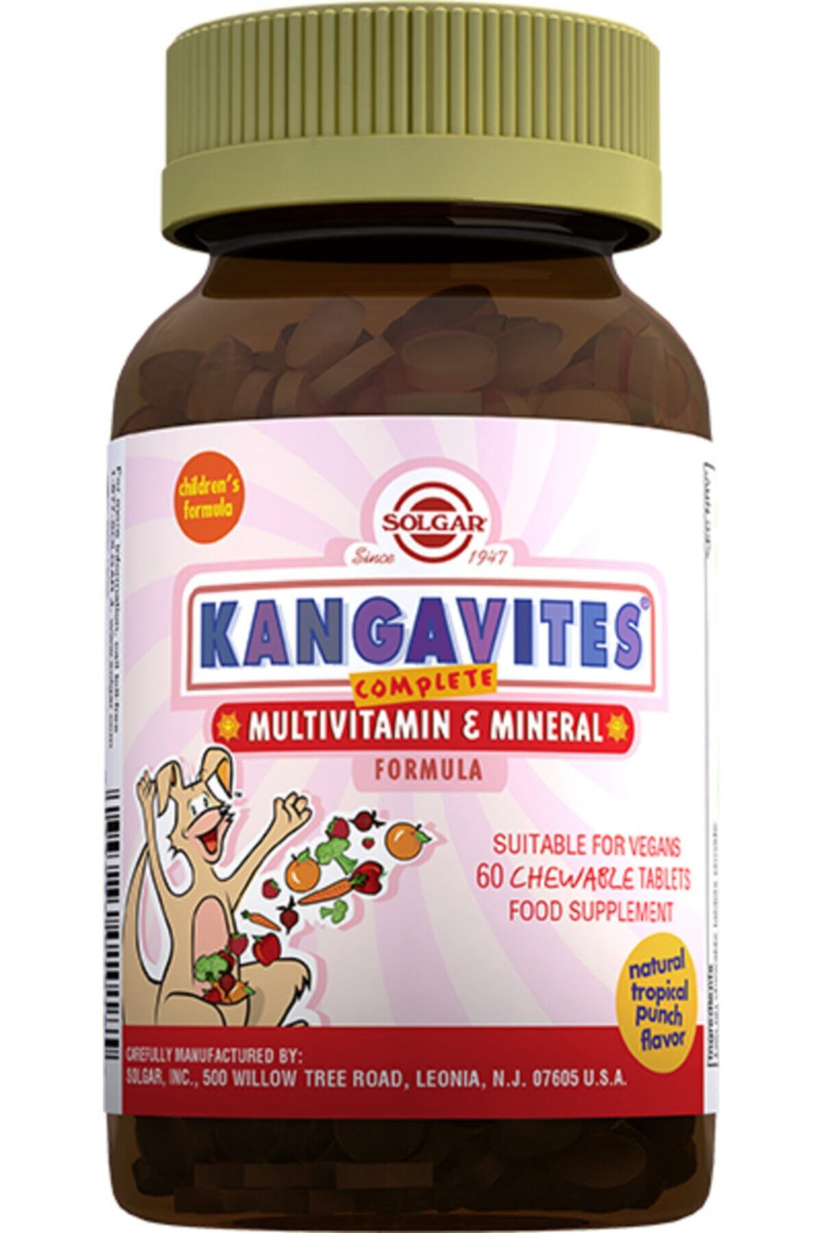 Solgar Kangavites Multivitamin  Mineral 60 Tablet  Tropıkal Meyve