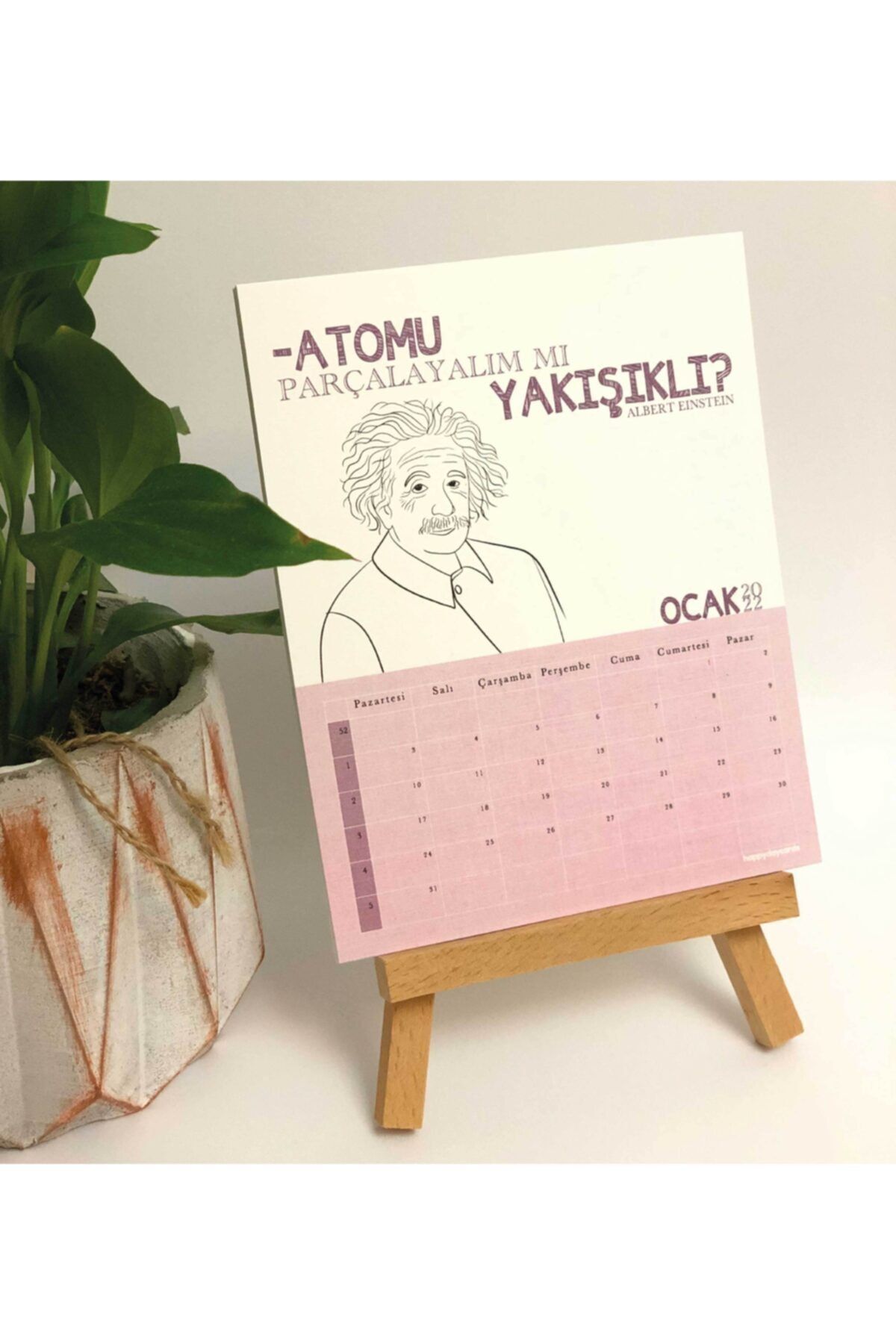 HDC Tasarım Masa Takvimi (filozofik) - Ahşap Ayaklı