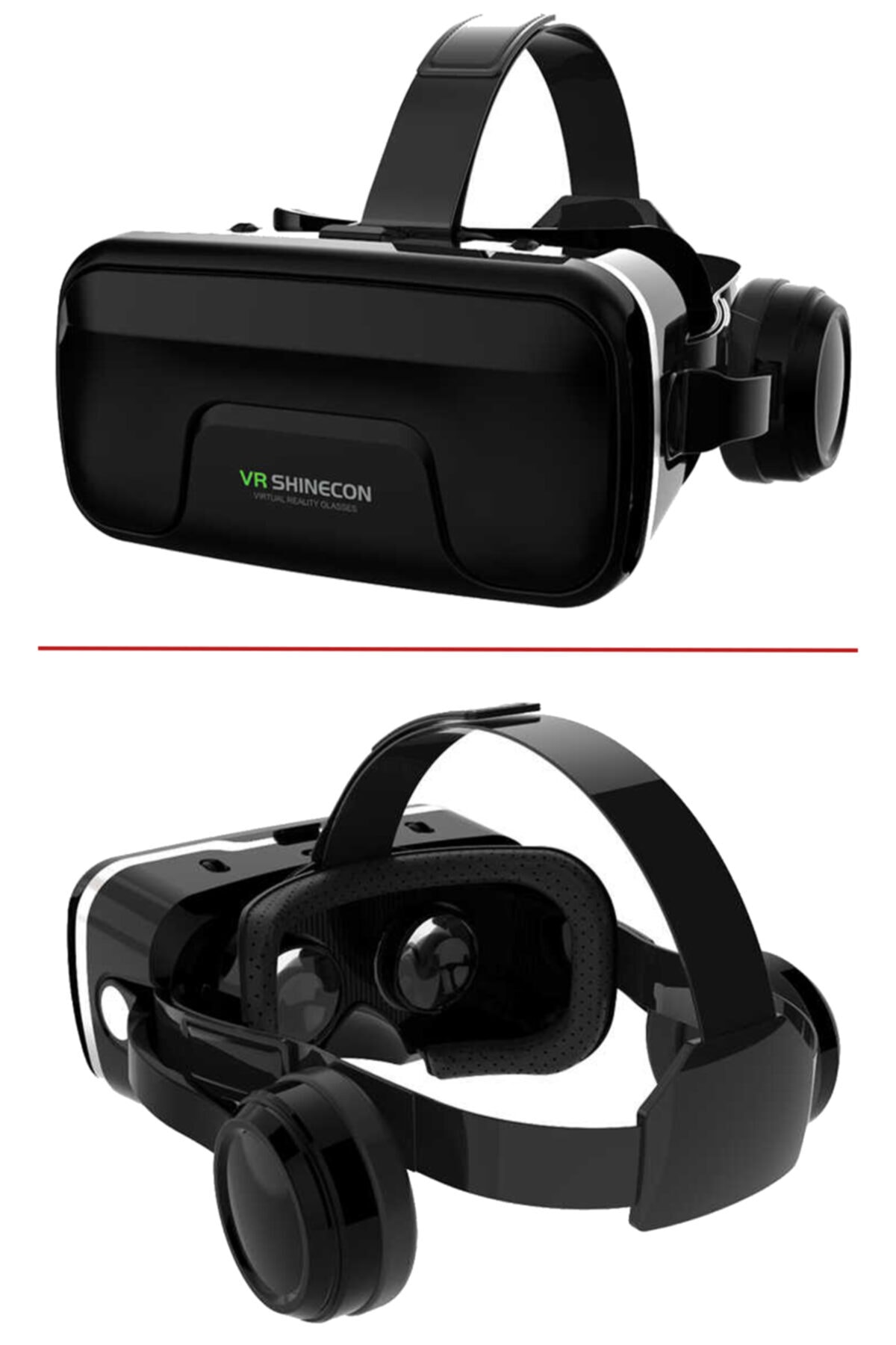 VR Shinecon G04ea Casper Vıa V8 Uyumlu Vr 3d Sanal Gerçeklik Gözlüğü 4  6.53 720 Bluetooth Kulaklıklı