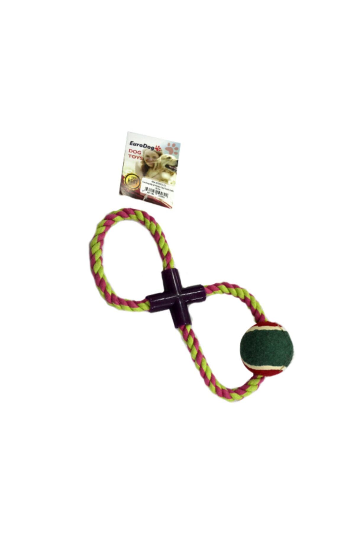 Eurodog Diş İpi Pembe Yeşil Tenis Toplu 28 cm