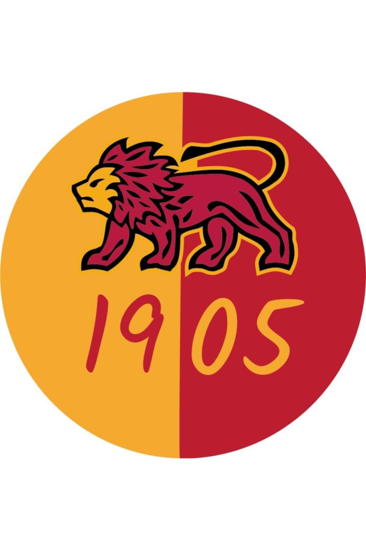 hediyerehberim Sarı Kırmızı 1905 Aslan Tablo