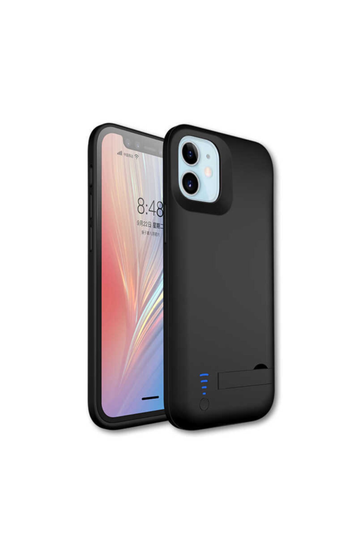 AKSESUARİZM Iphone 12 Kılıf Powerbank 5000 Mah Kamera Korumalı Standlı Taşınabilir Powerbank