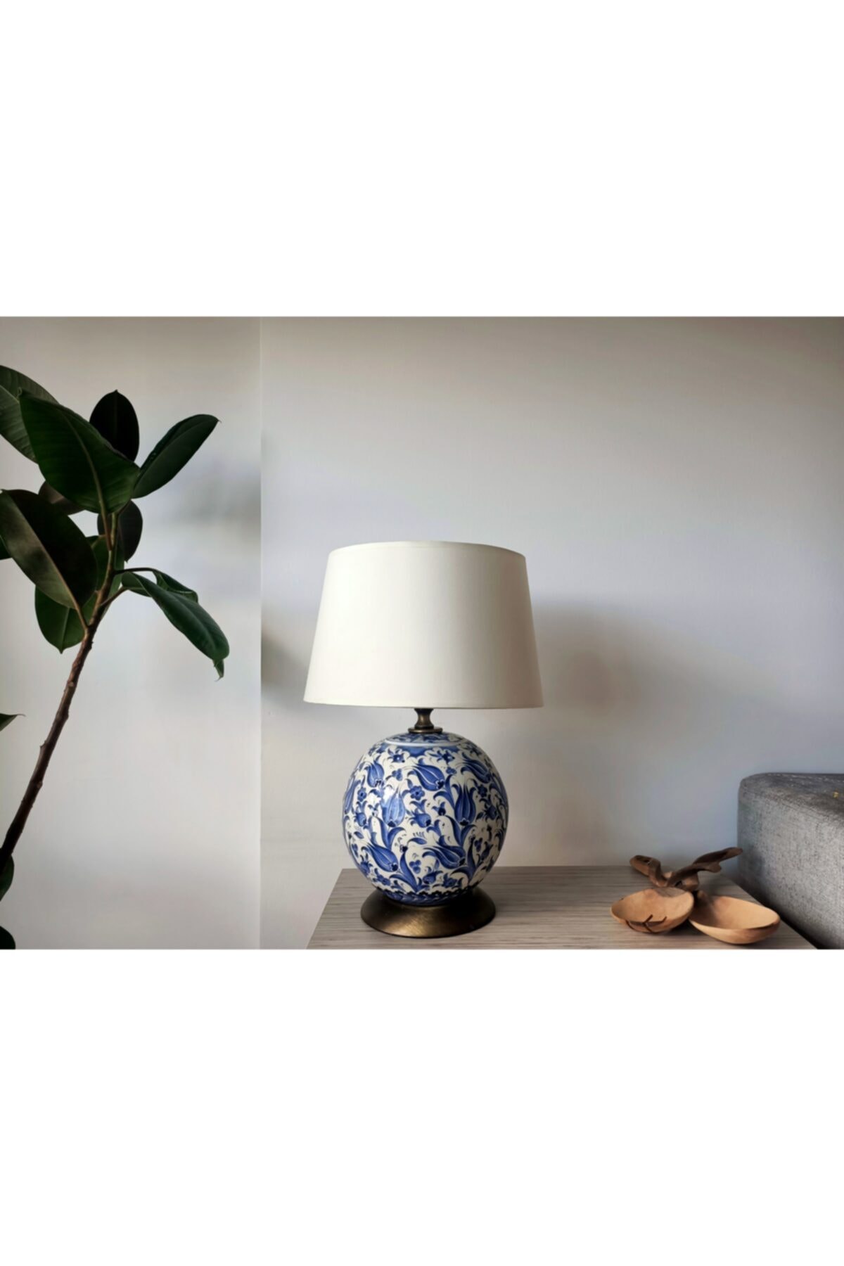 Sens Design Lale El Yapımı Seramik Abajur