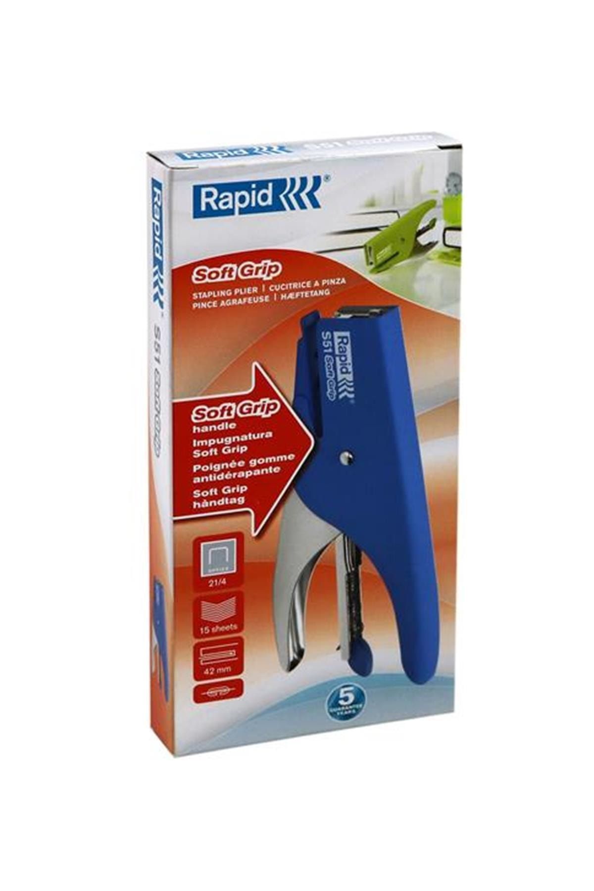 Rapid S51 Soft Renkli Pens Zımba Makinesi 21/4 15 Sayfa