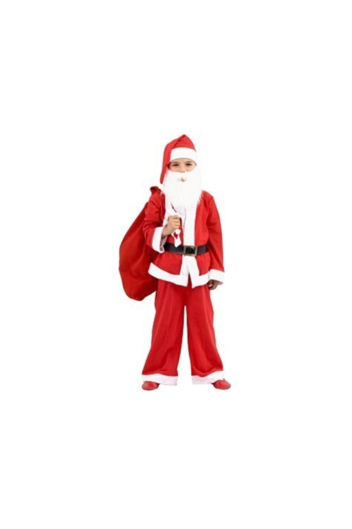 pazariz Erkek Çocuk Kırmızı Noel Baba Kostümü