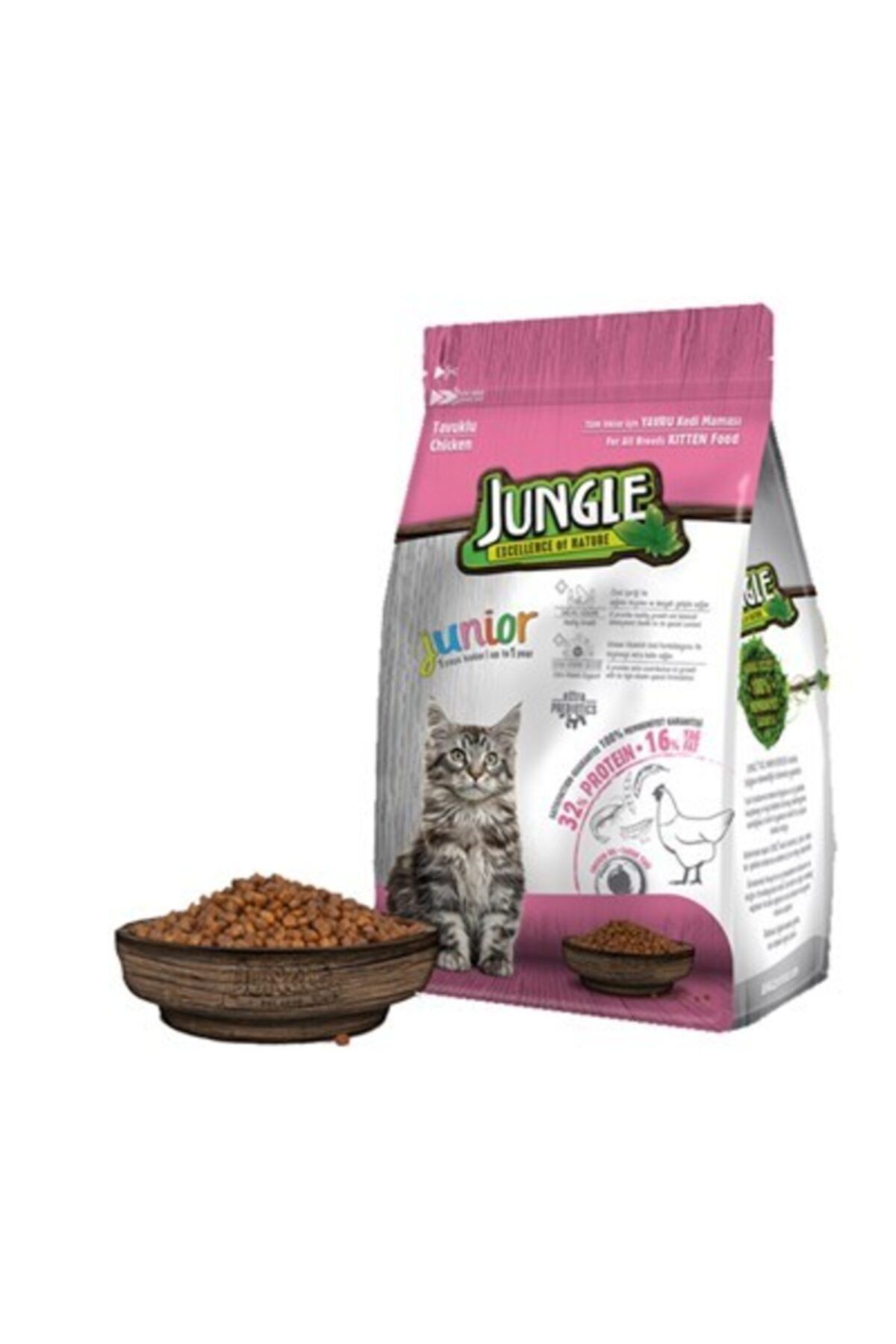 Jungle 1,5 Kg Yavru Tavuklu Kedi Maması