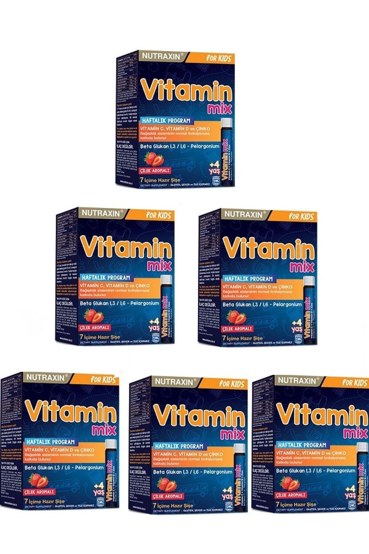 KozmoDünyaAvm Nutraxin Çocuklara Özel 1 Haftalık Mix x 6 Adet