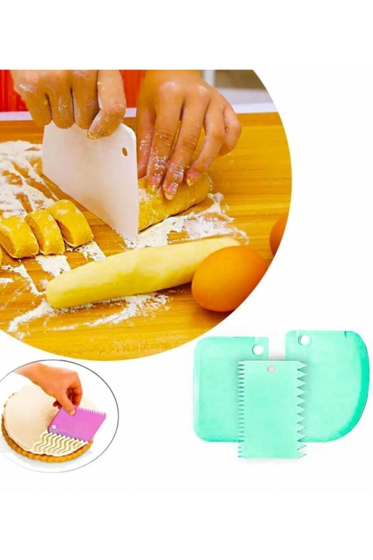 FırsatVar Hamur Kesici Kazıyıcı Pasta Kek Dekorasyon Spatula Seti