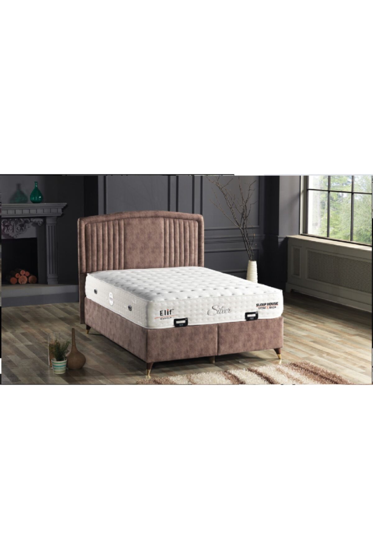 elif mobilya silver 150x200 baza yatak baslik set sutlu kahve fiyati yorumlari trendyol