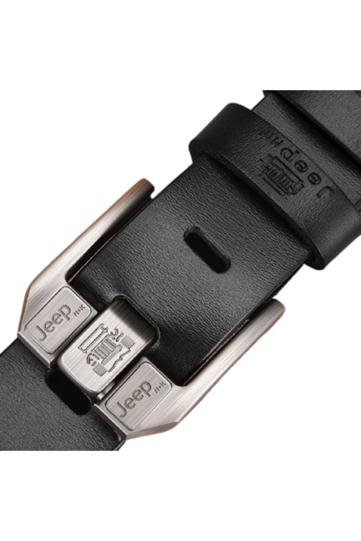 Jeep Erkek Siyah Hakiki Deri Kemer 120 cm