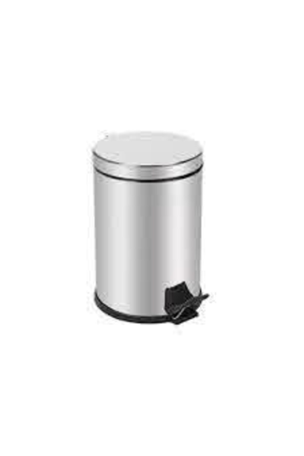 İnci Çöp Kovası Pedallı 5 Lt Krom Paslanmaz