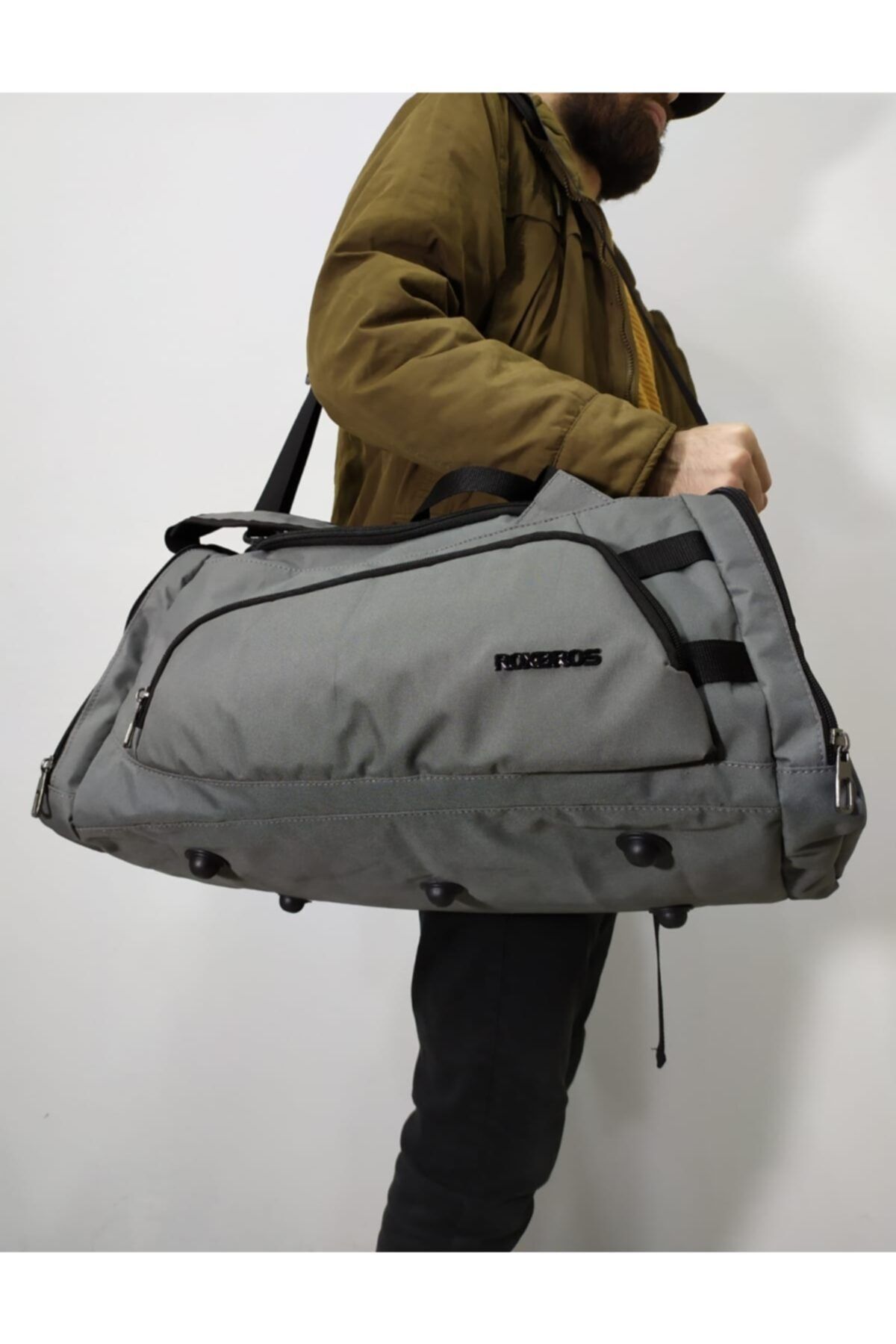 Sjâlsfrânde Unisex Gri Seyahat Spor Sırt Çantası