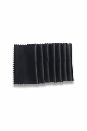Siyah Renk 100 Adet Mikrofiber Gözlük Temizleme Bezi Büyük Boy 15x18 Cm Image 0