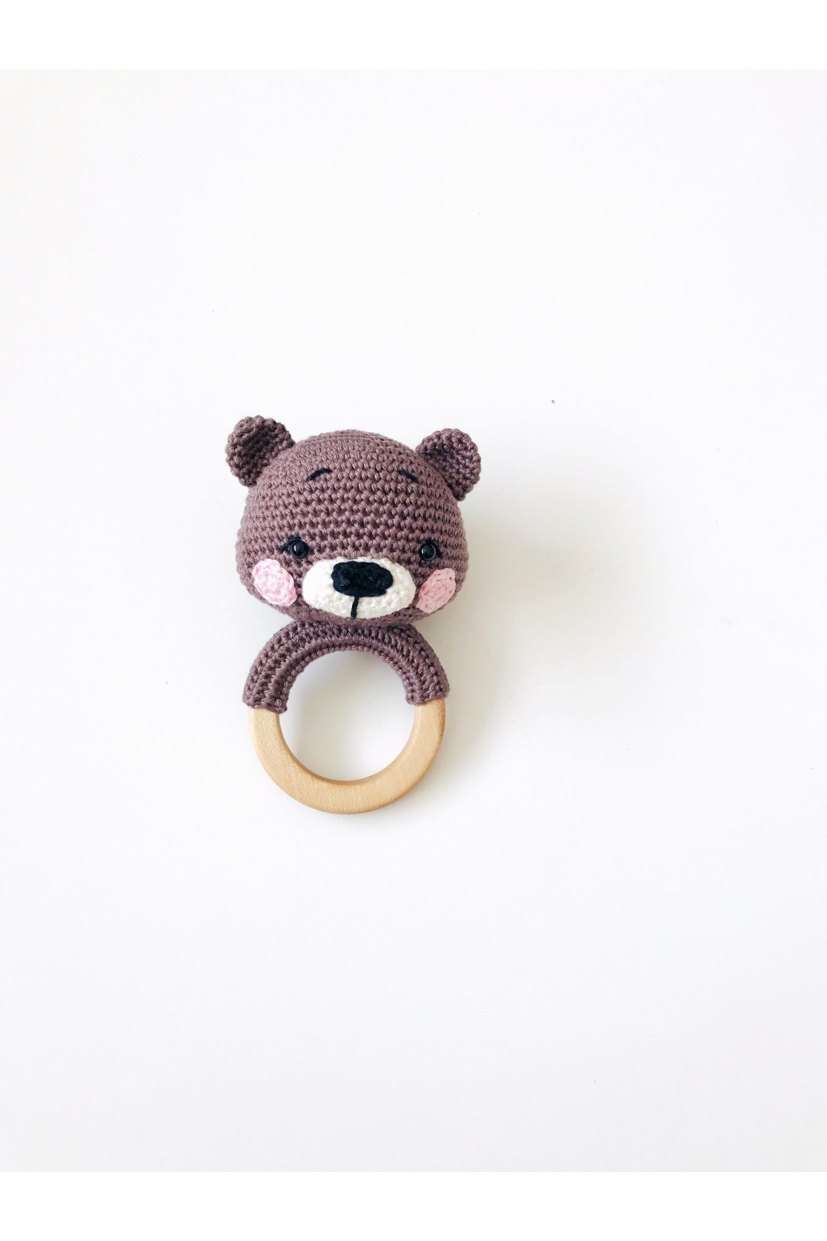 Hobimaker Amigurumi Ayı Çıngıraklı Diş Kaşıyıcı