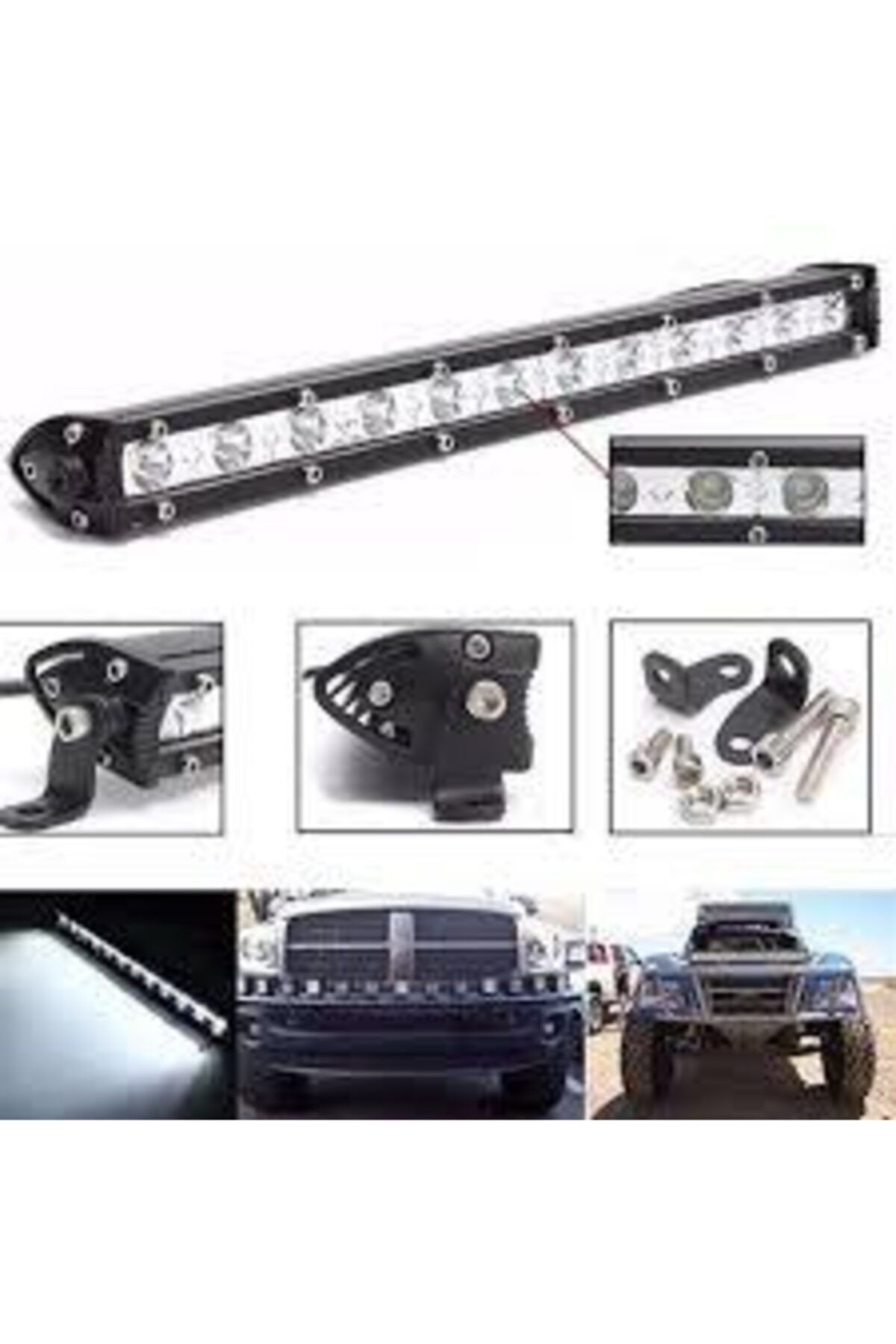 Tetra 12v-24v Led Lamba Off-road Tek Sıra (12 X 3w) (33 Cm) Beyaz