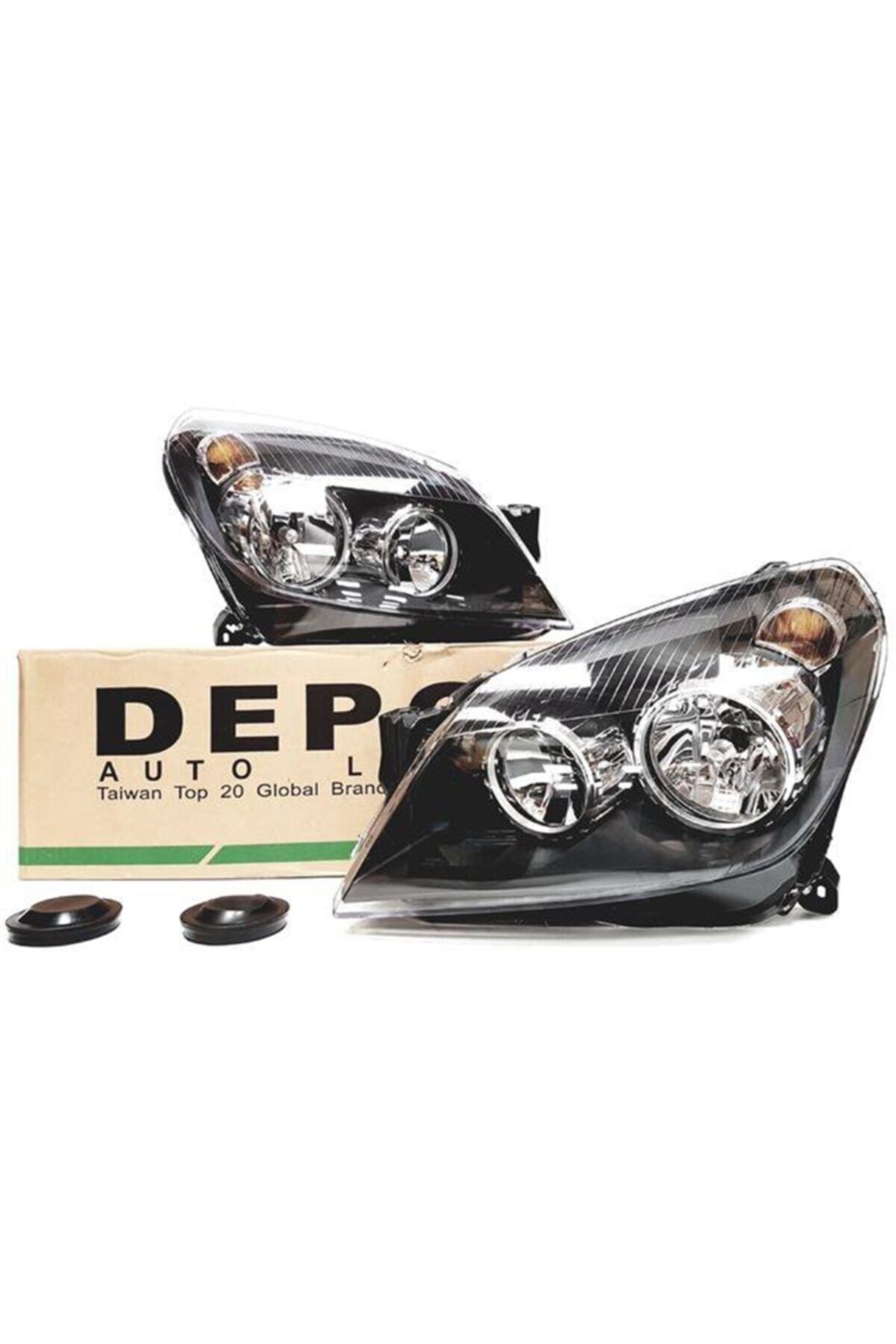 Depo Opel Astra H Sol Far Siyah Zeminli Marka