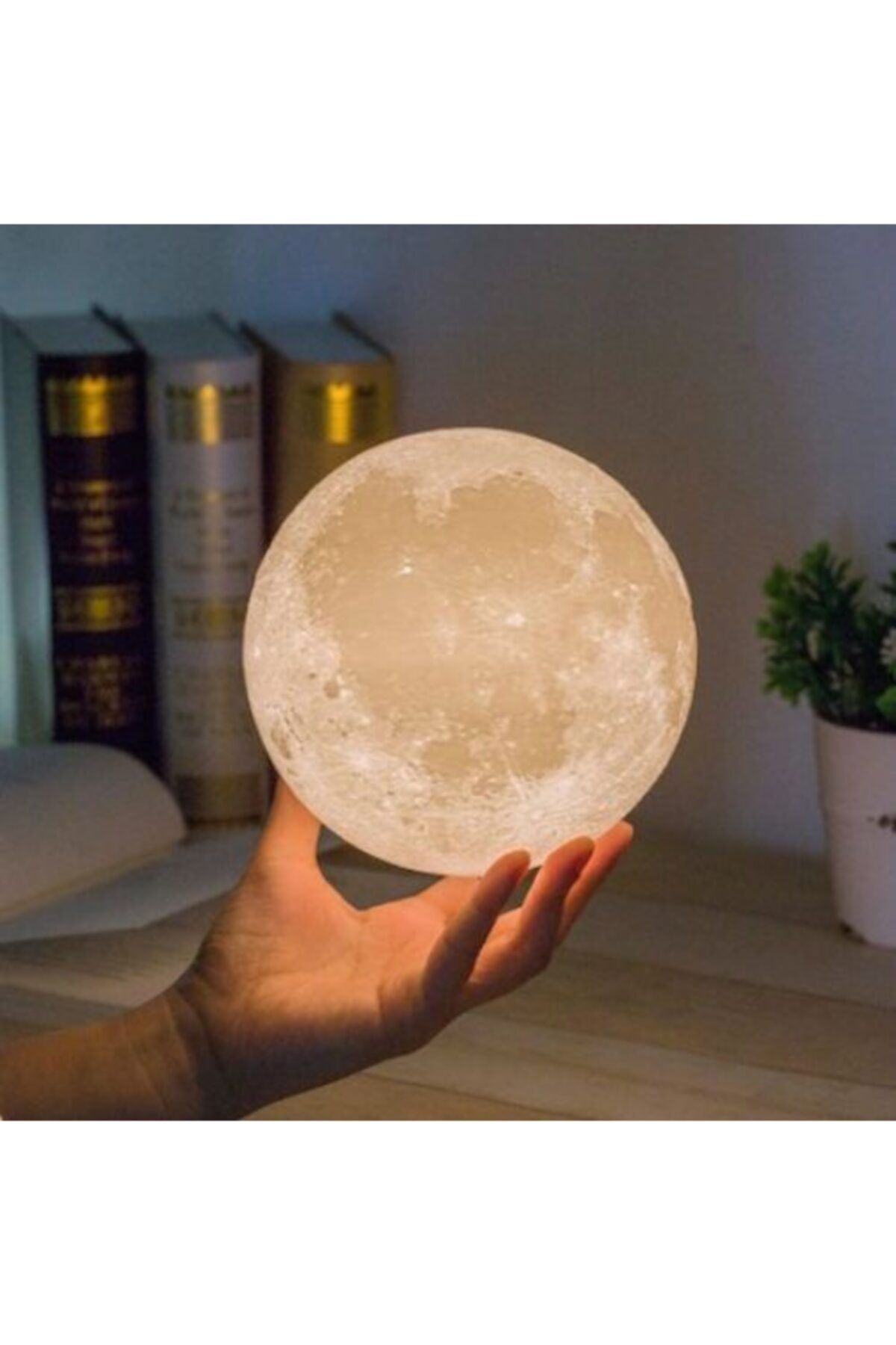 Mrsstore 3d Ay Şeklinde Dekratif Gece Lambası Masa Lambası