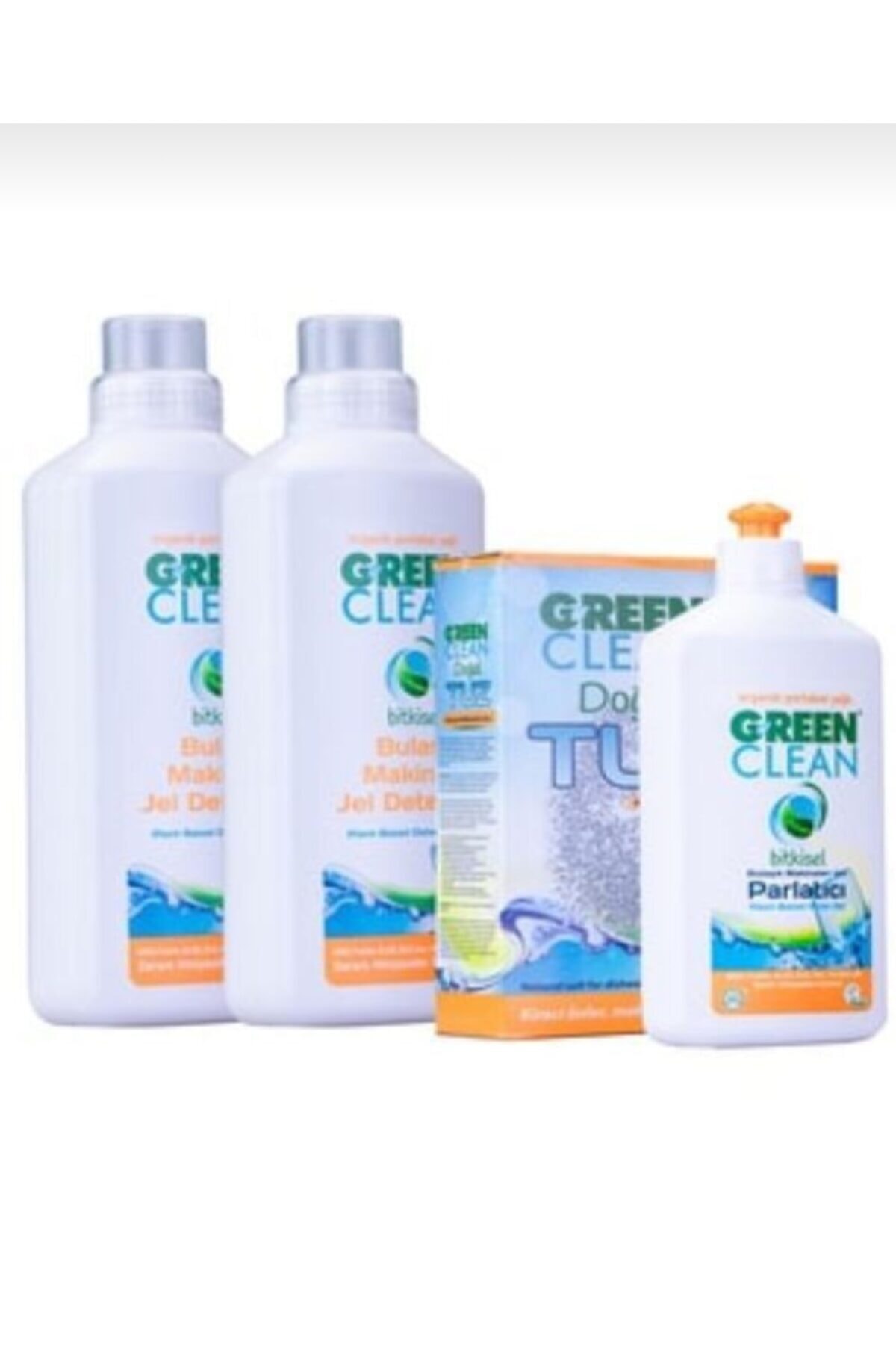 Green Clean Bulaşık Makine Set Jel Deterjan 1000ml 2 Adet Parlatıcı 500 Ml Tuz 1,5kg