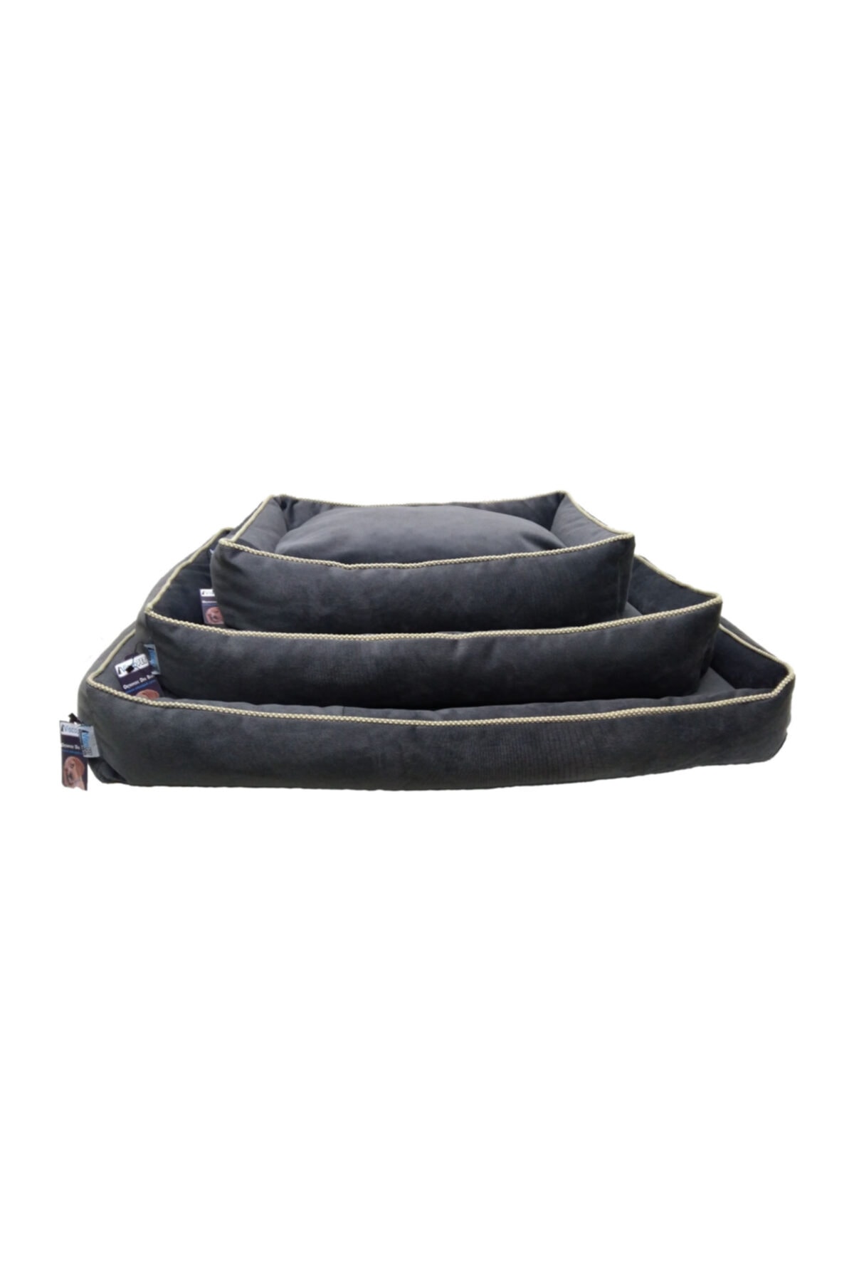 viscopet Siyah Premium Visco Dolgulu Yıkanabilir Havuz Kedi Köpek Yatağı 75x60cmx18cm