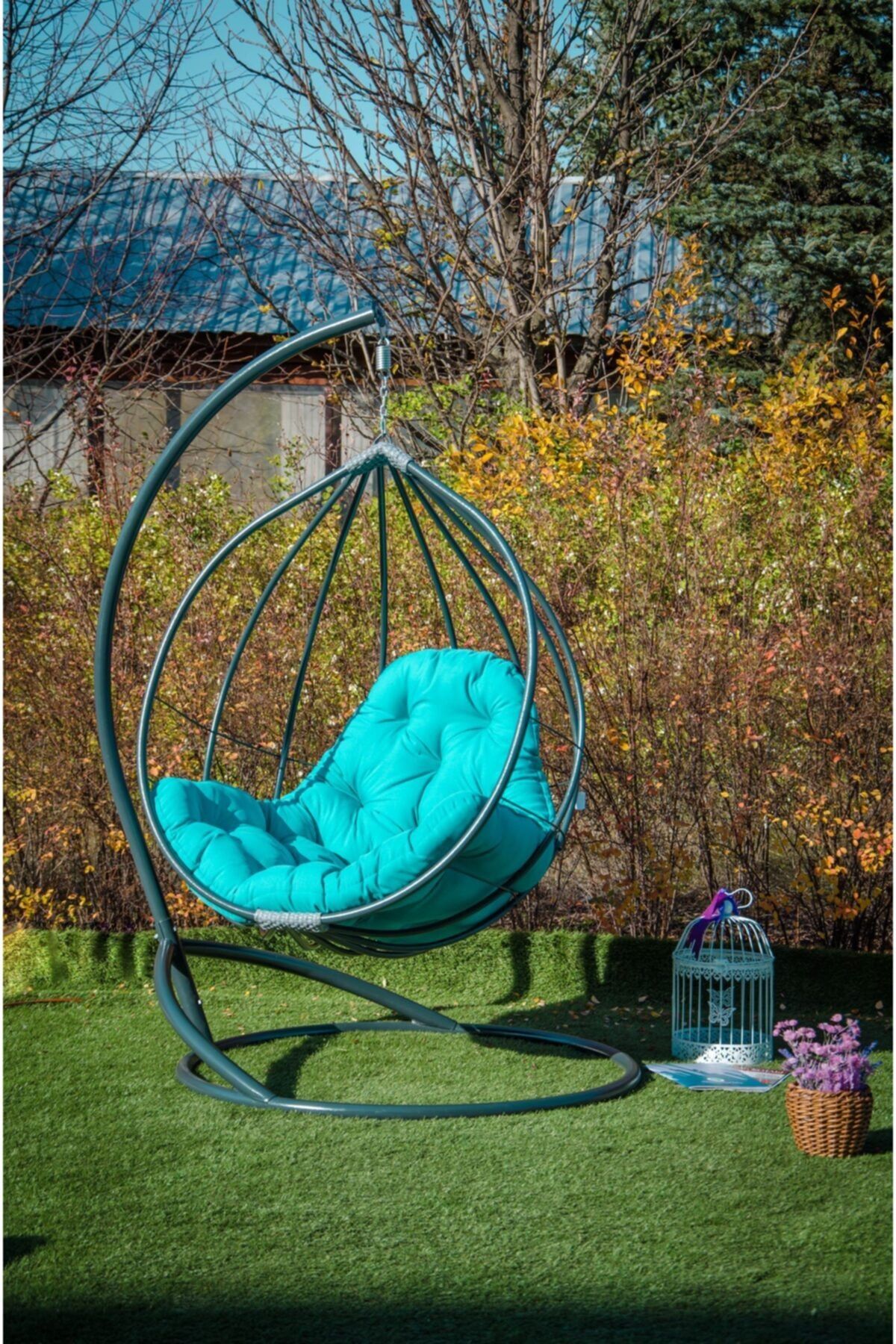 EURO GARDEN Adel Tek Kişilik Rattan Salıncak