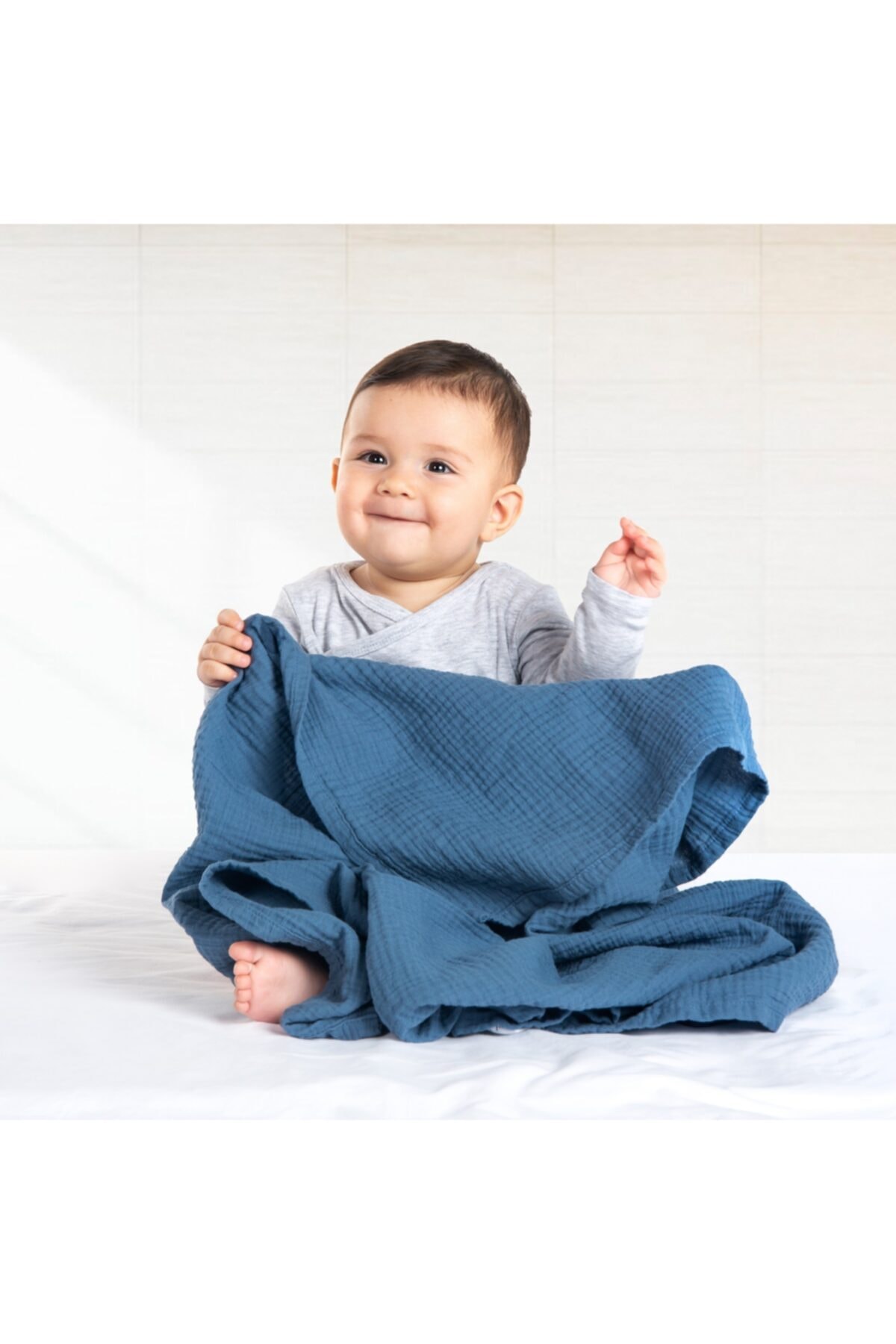 Zuppers Indigo 4 Katlı Müslin Örtü 80x120 cm