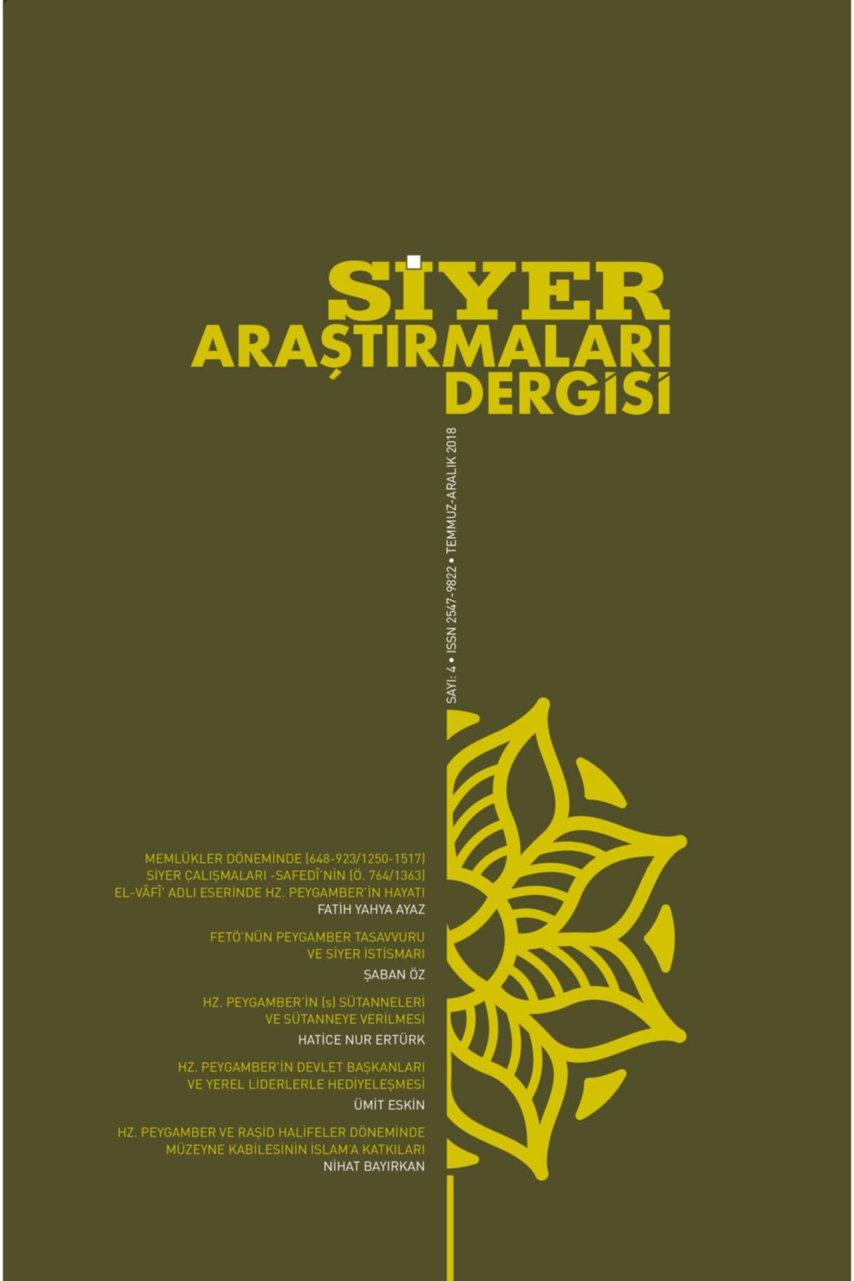 Siyer Yayınları Siyer Araştırmalar Dergisi 4.sayı