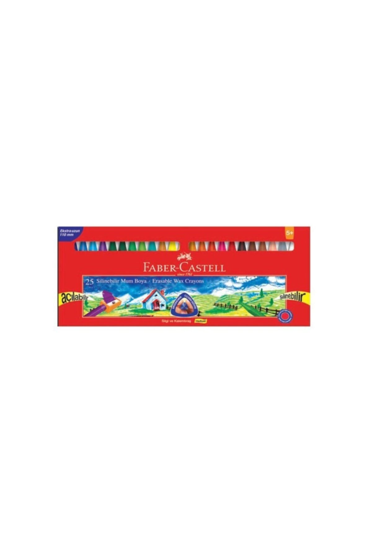 Faber Castel Kırmızı Silinebilir Wax Crayon Pastel Boya 25r Bj-7122725
