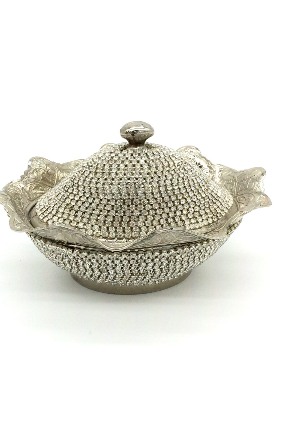Hediyealgel Swarovski Taşlı Işlemeli Şekerlik