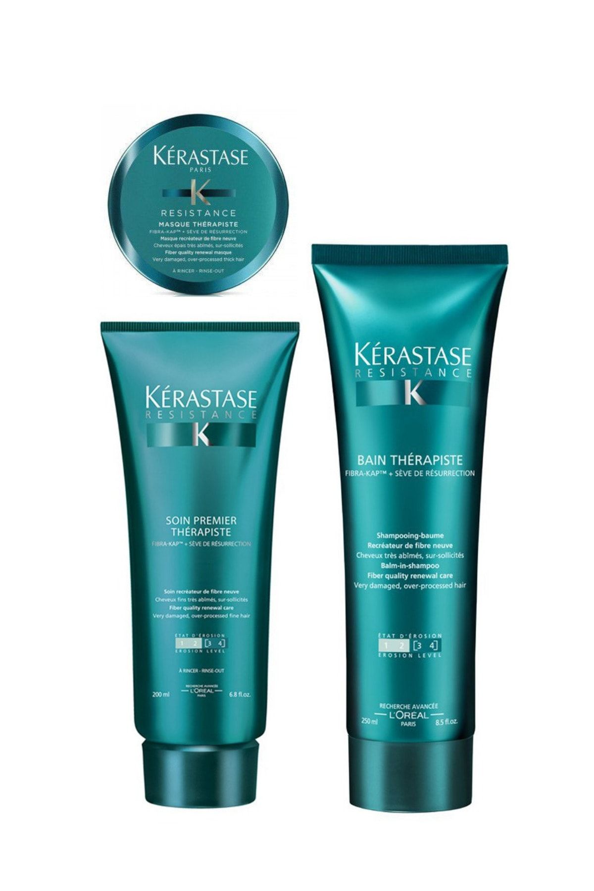 Kerastase Resistance Bain Therapiste Şampuan 250 ml + Soin Premier Krem 200 mll + Masque Therapiste 75ml