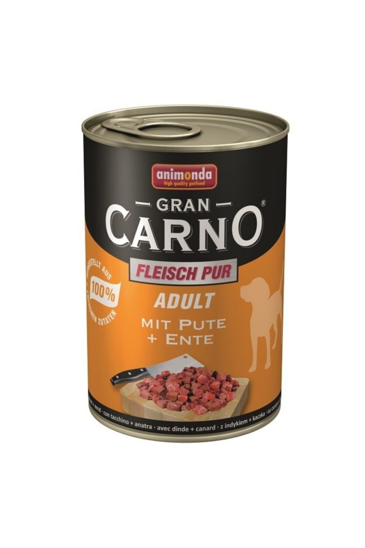 Animonda Gran Carno Hindi Eti Ve Ördek Yürekli Köpek Konservesi 400 gr