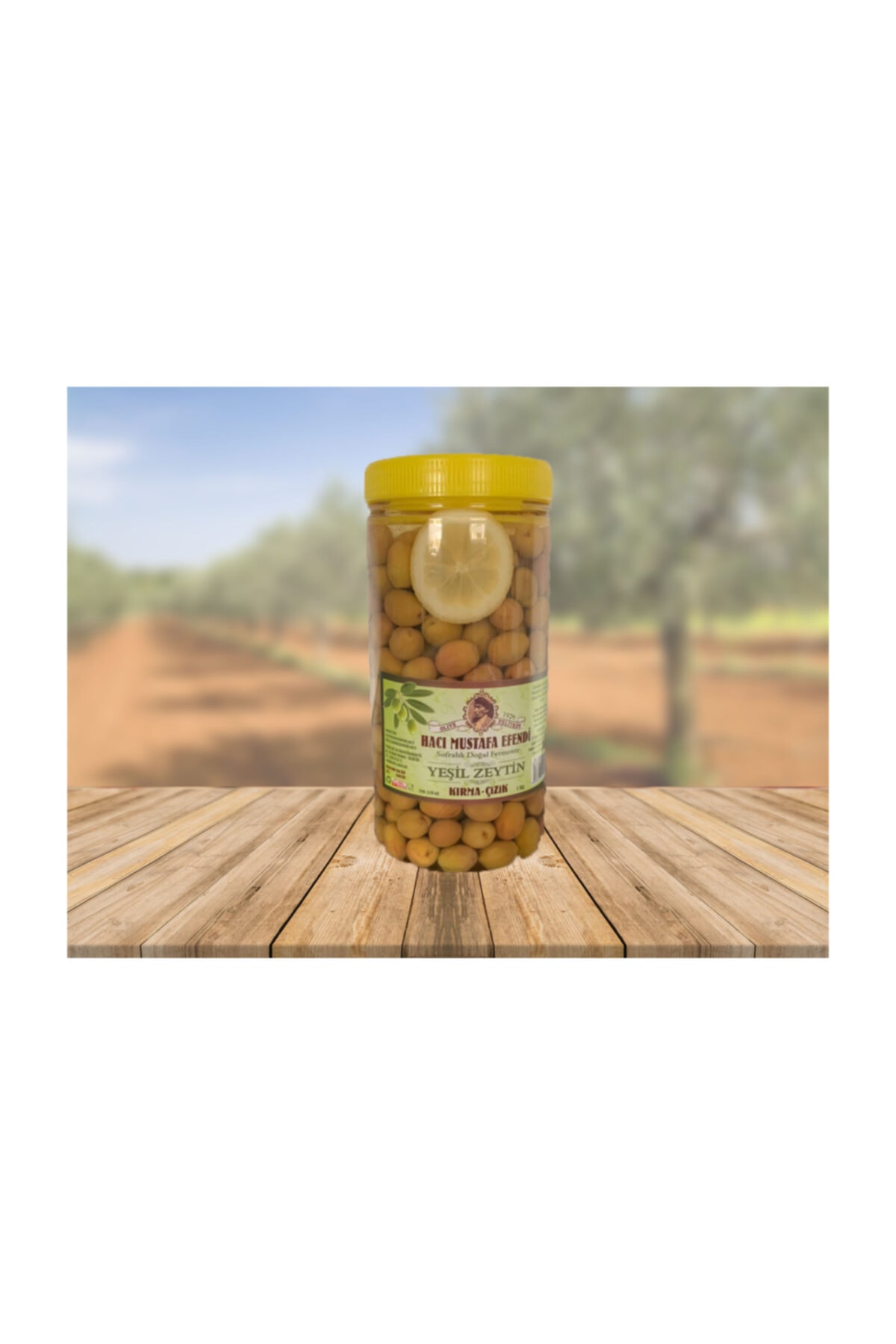 Hacı Mustafa Efendi Edremit Yeşil Çizik Kırma Zeytin 1 Kg