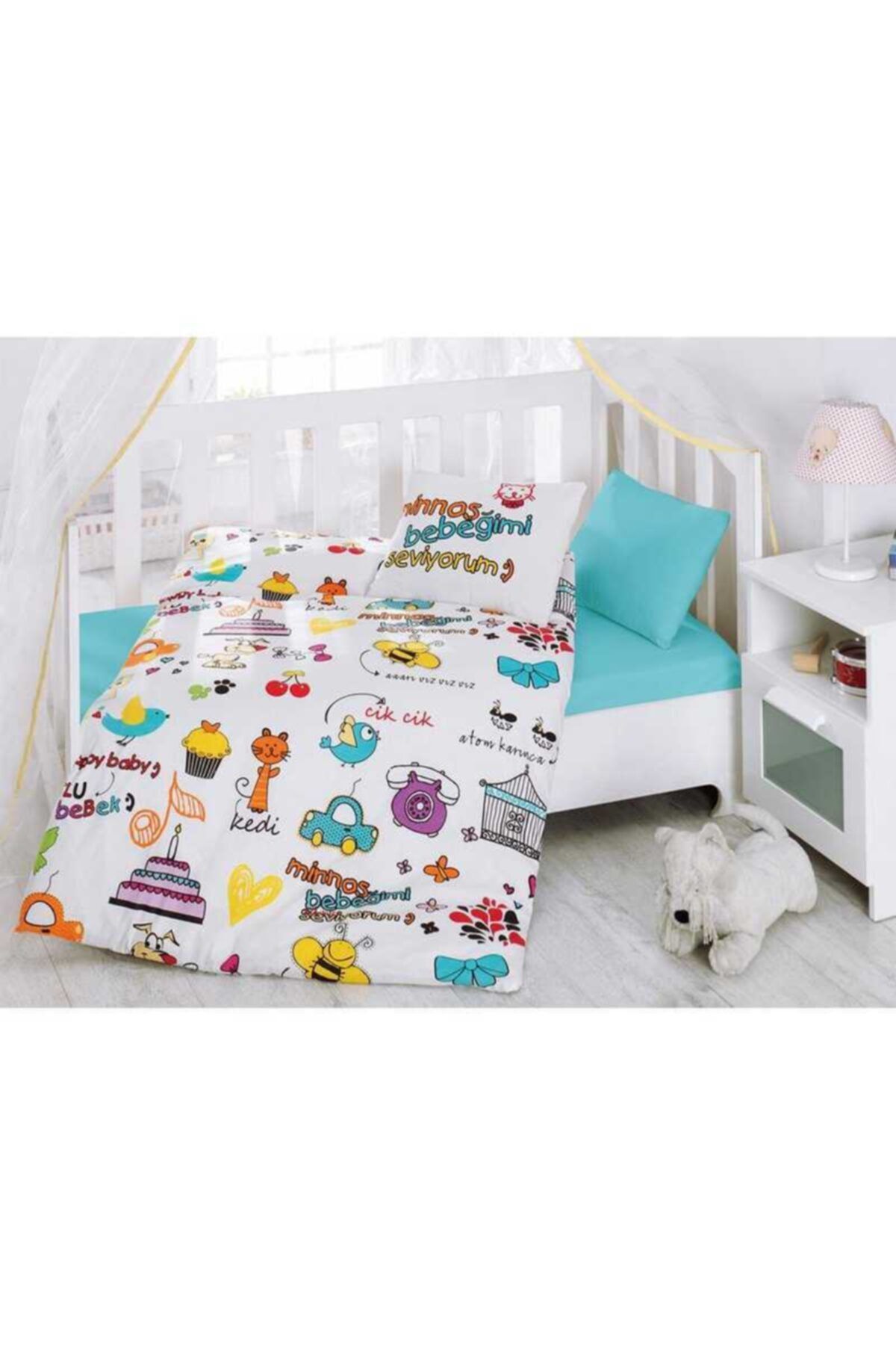 Cotton Box Bebek Nevresim Takımı 100x150 Mutlu