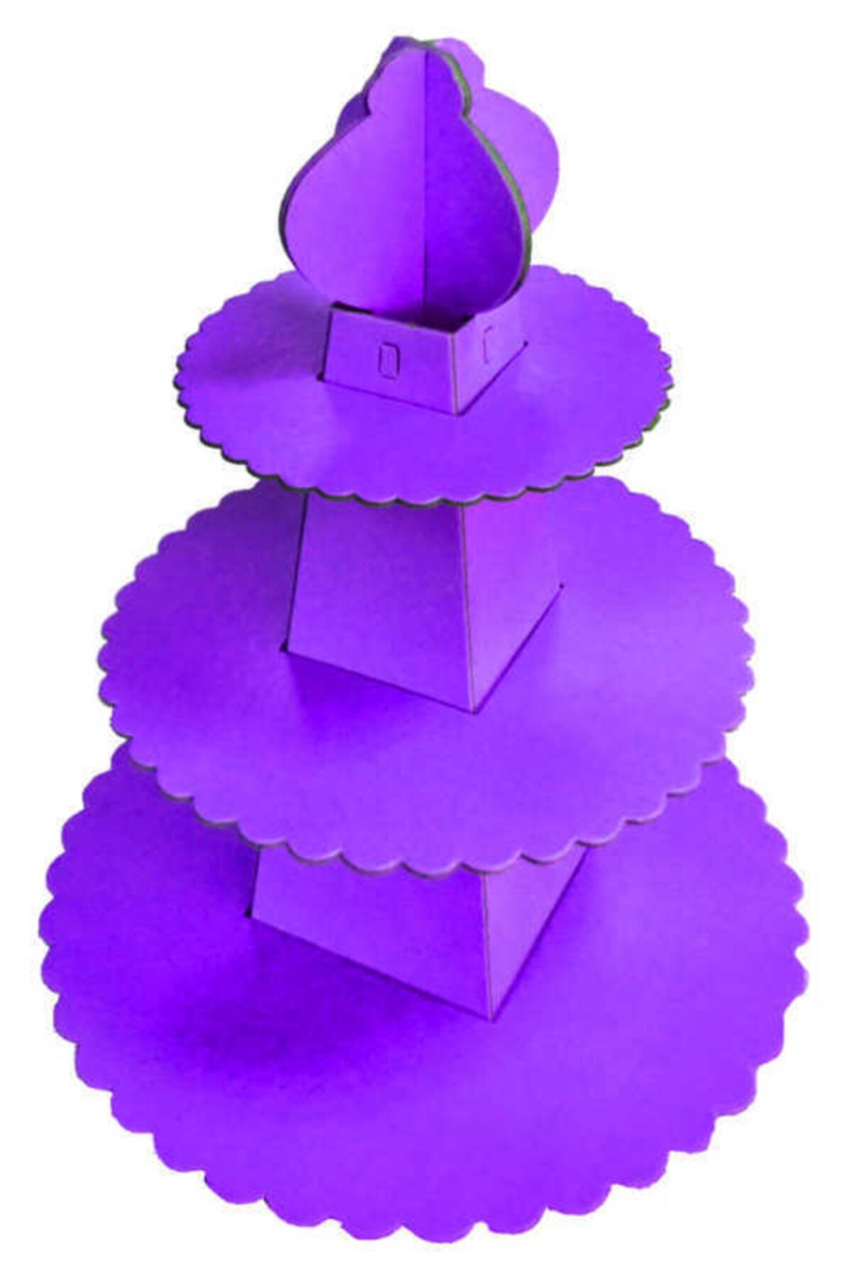 PiCare Cup Cake Standı Piramit Modeli Düz Renk Mor Pk:1 Ar5118mor