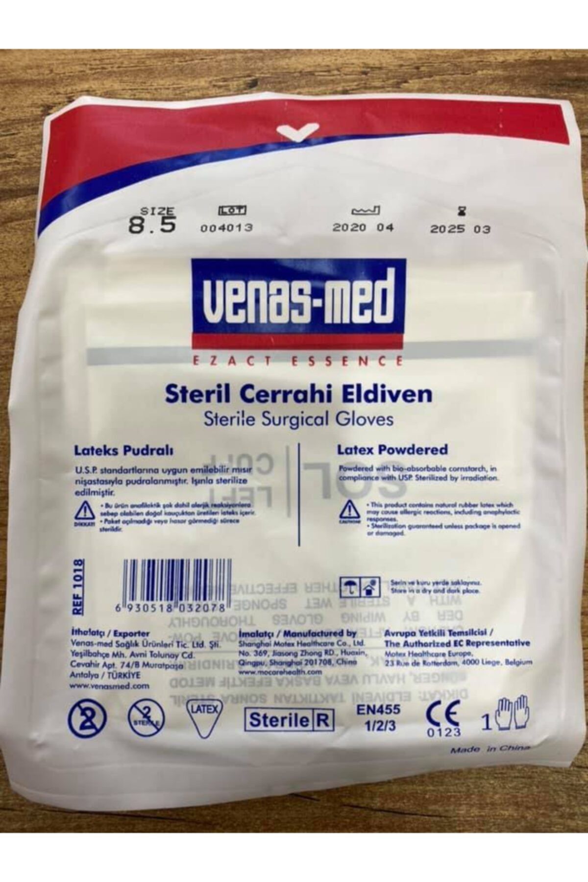 Venas Med Steril Cerrahi Eldiven Lateks Pudralı No8