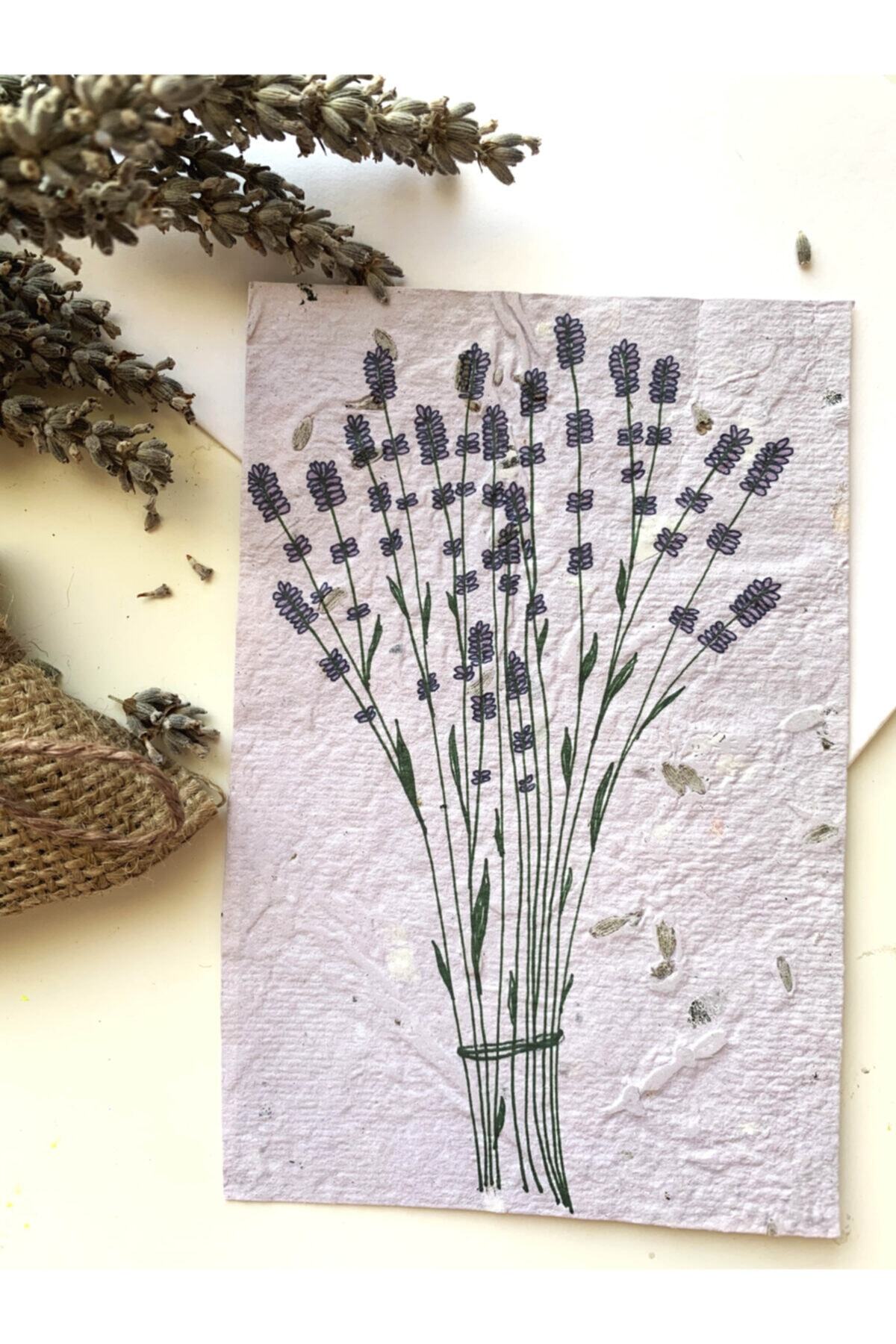 kemahlı design Lavanta Kokulu Kartpostal