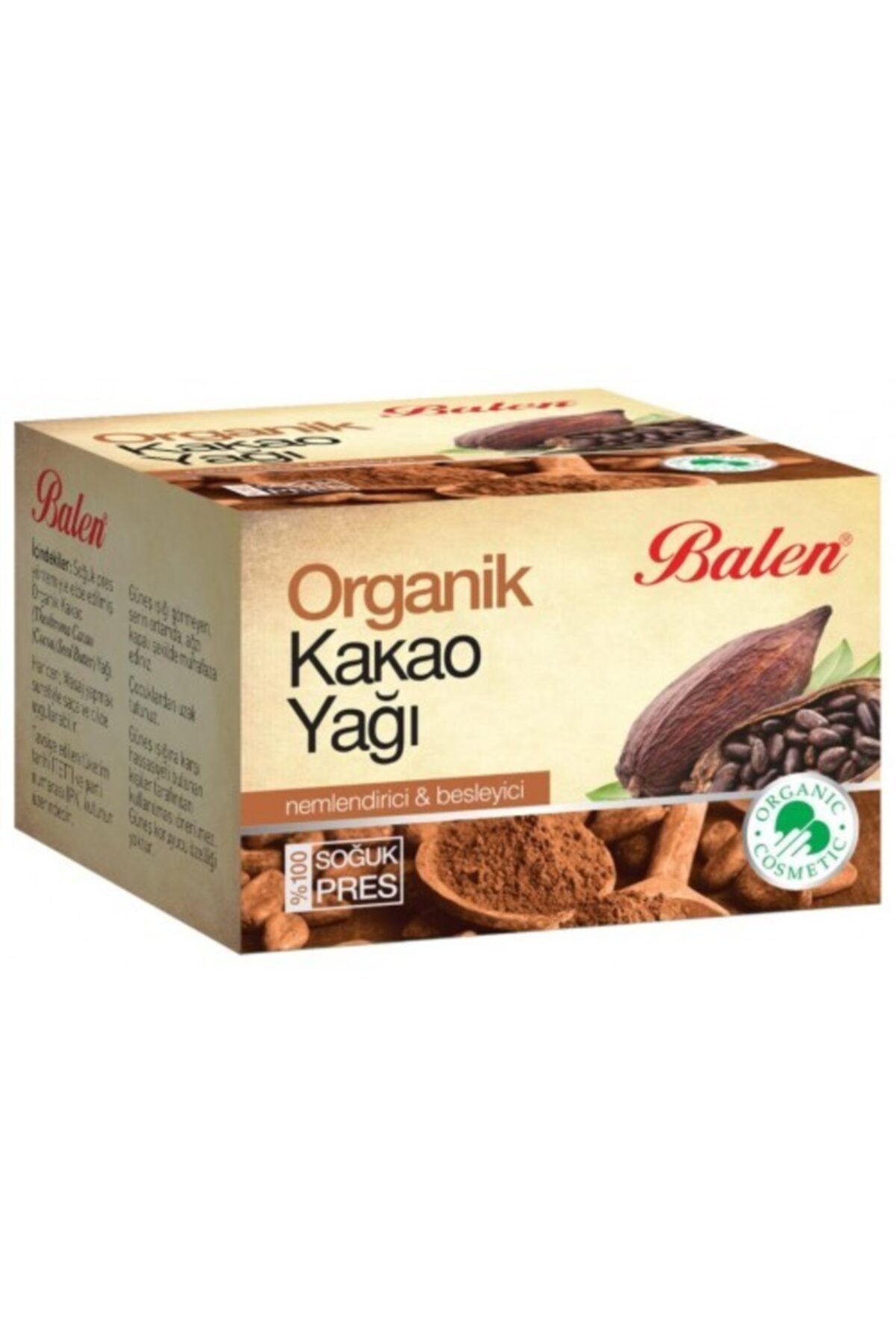 Balen Organik Kakao Yağı Kako 50 Ml Soğuk Pres Saç Ve Cilt Bakım Yağı