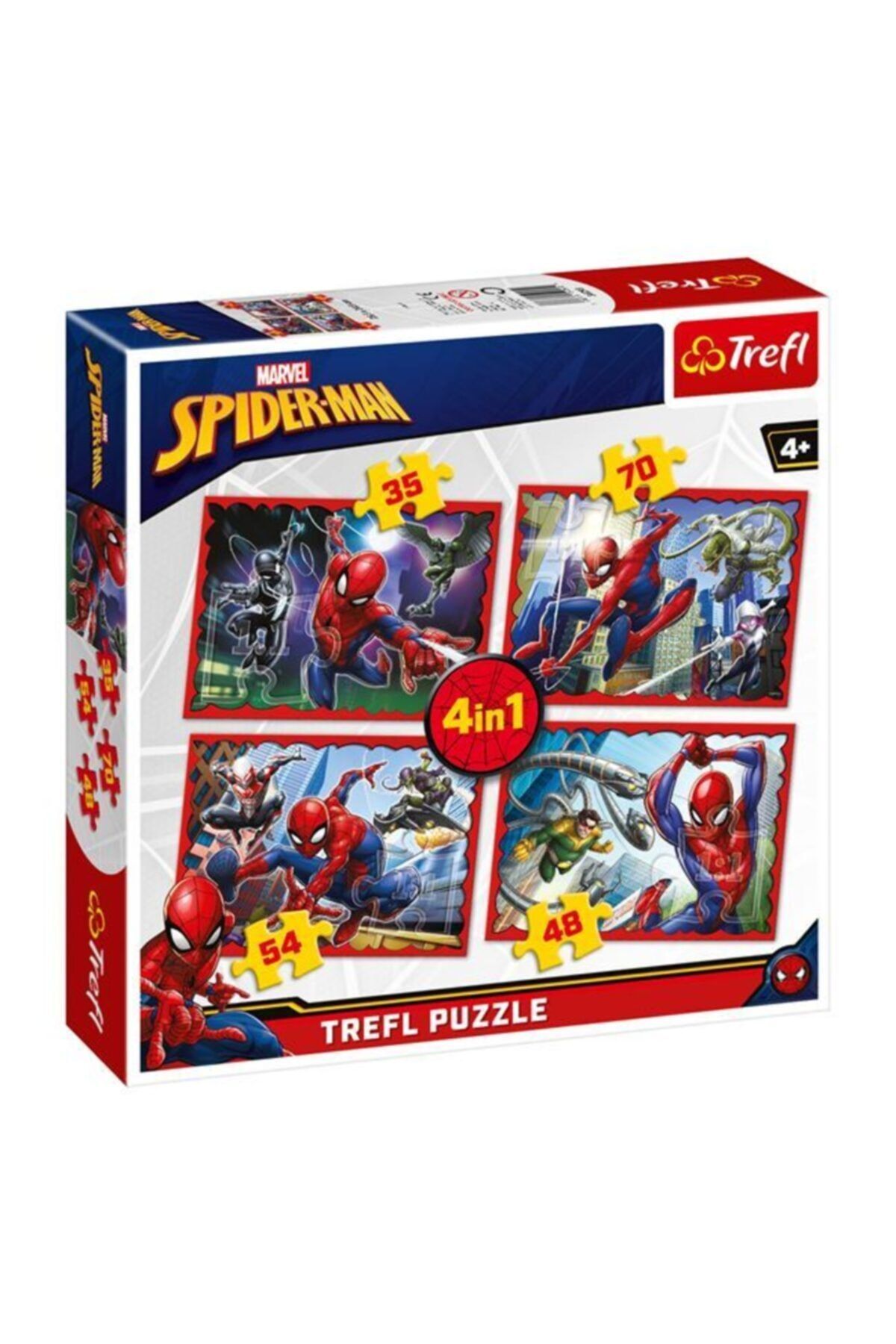 Trefl Puzzle 4 In1 In Spiderman S Web 34293