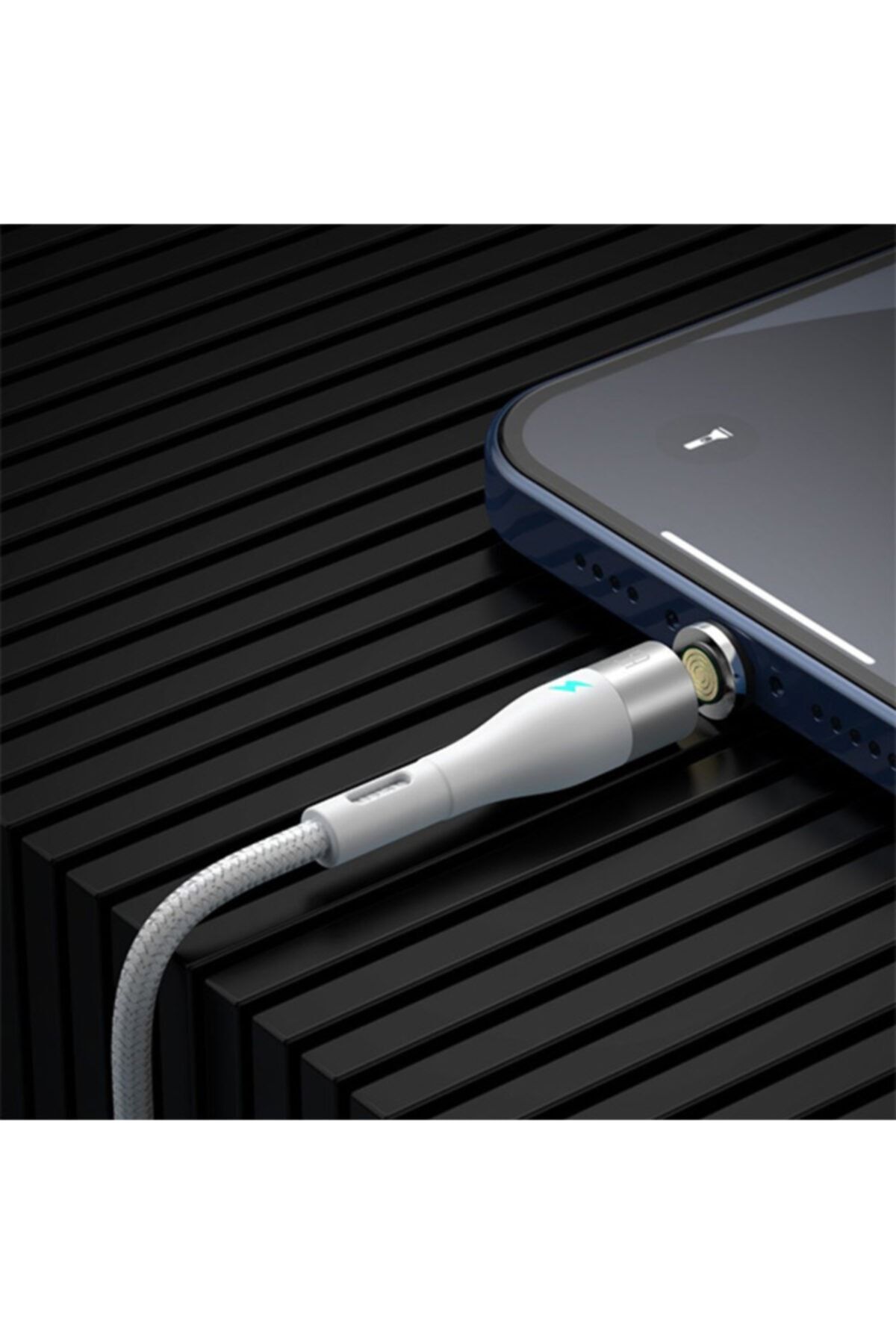 Baseus Safe Fast 5a Hızlı Şarj Mıknatıslı Usb Şarj Kablosu 3 Başlık iphone+type-c+micro 1m