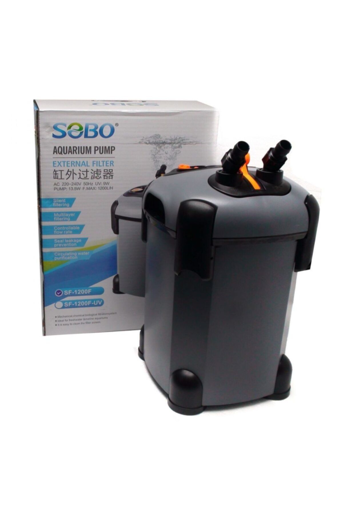 Sobo Akvaryum Dış Filtre Sf-1200f + Uv Işık 13.5w 1200 Lt/saat