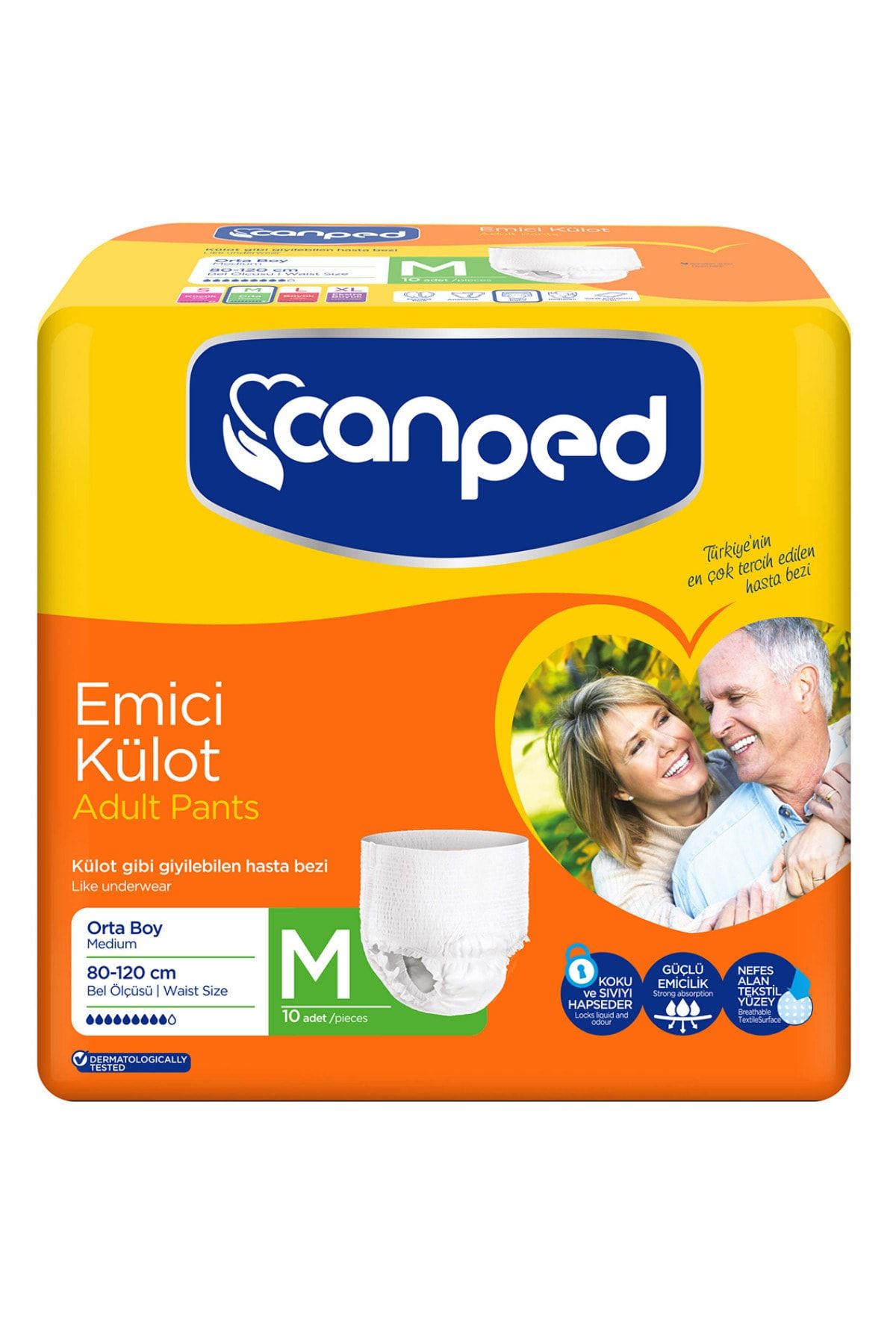 Canped Emici Külot Medium Hasta Bezi 10'lu