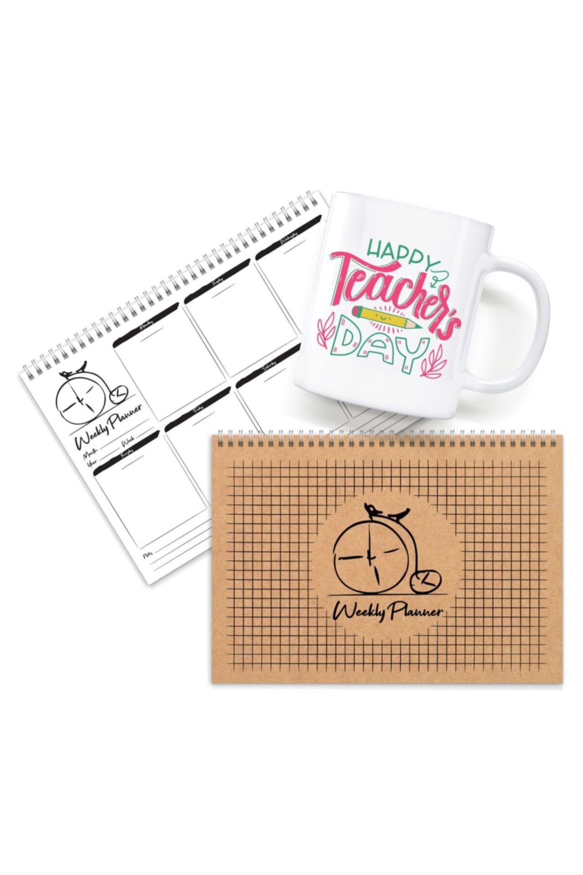 bi'aldım Happy Teachers Day Öğretmenler Gününe Özel Kupa Ve Haftalık Planlayıcı