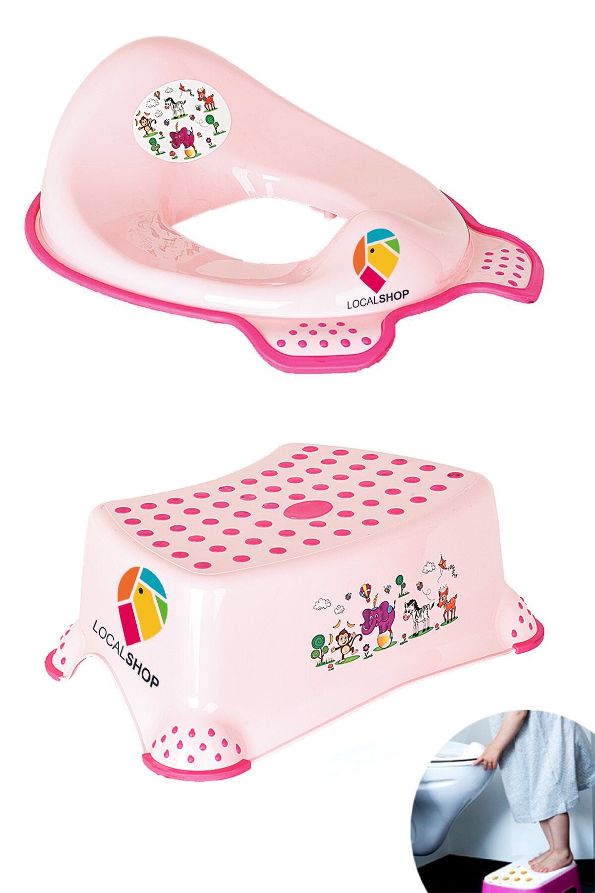 LocalShop Lazımlık Ve Basamak Çocuk Seti Pembe