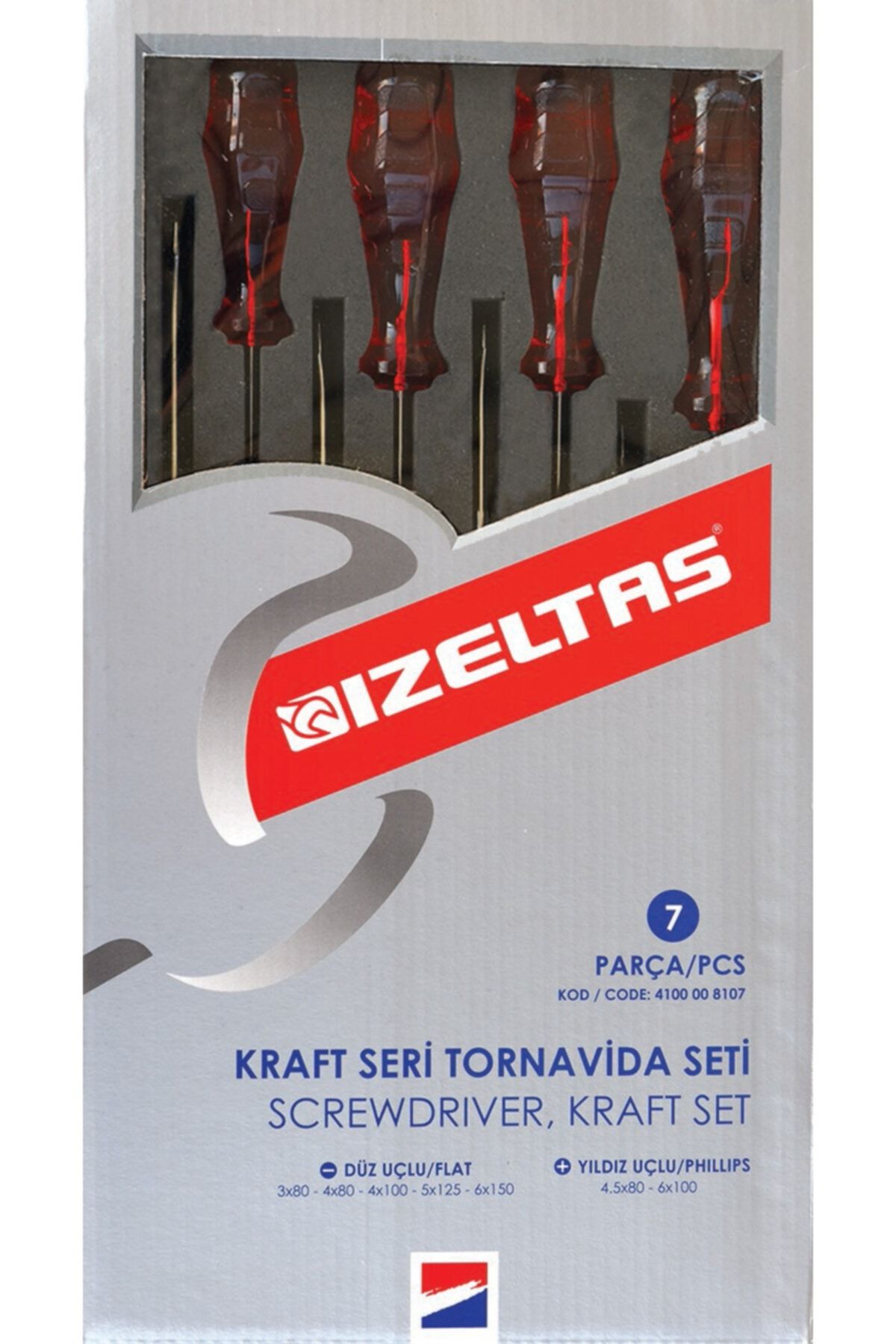 İzeltaş Kraft Seri Tornavida Seti (7 Parça)