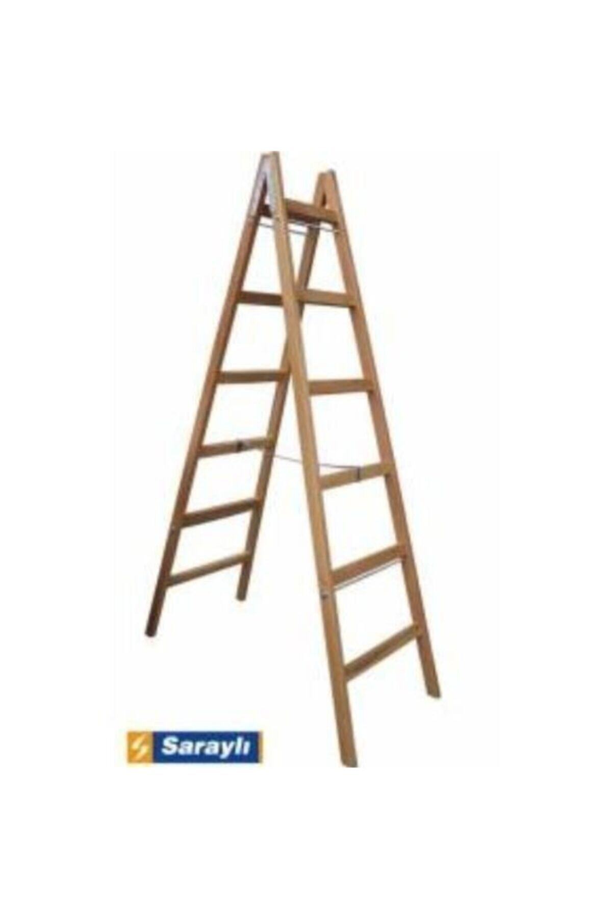 Saraylı 6 Basamaklı Ahşap Merdiven
