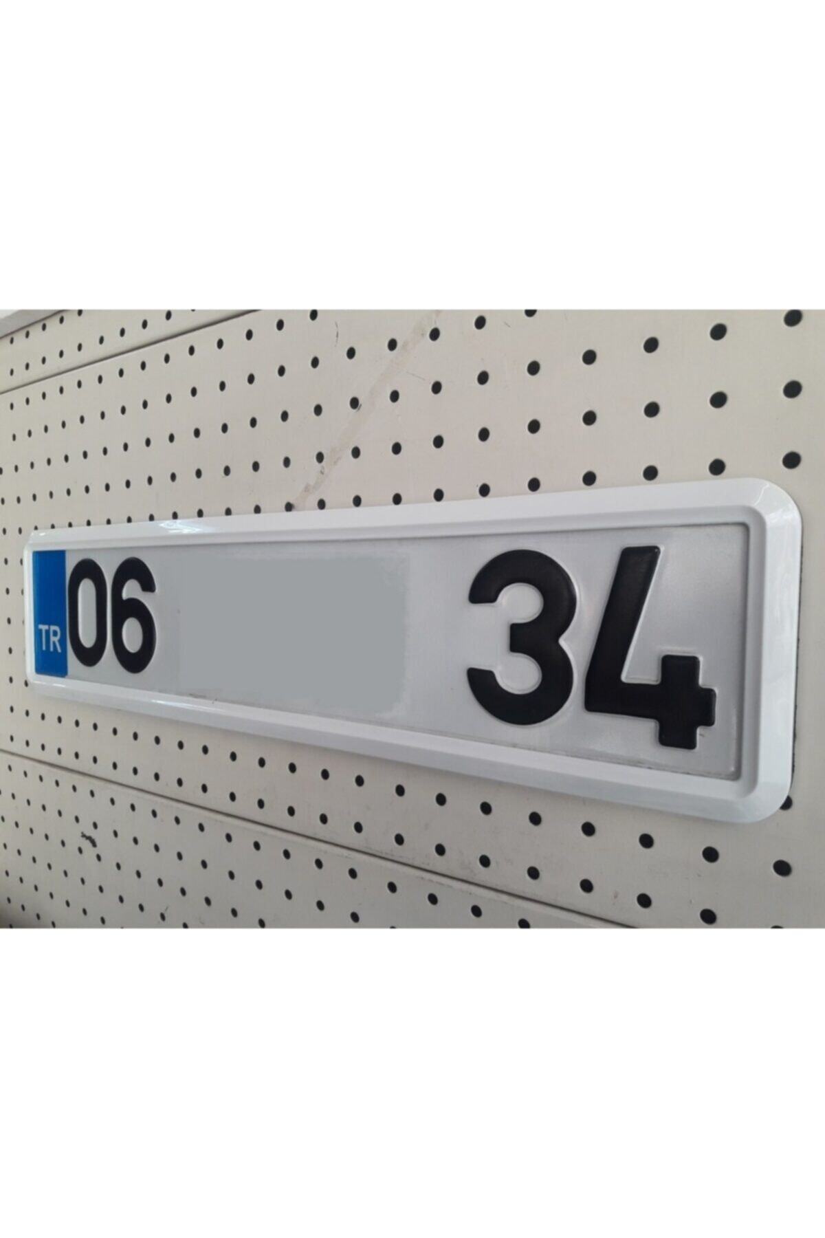 Z Tech Esnek Kırılmaz Beyaz Çerçeveli Plaka Altı Çerçeve Plakalık 1 Adet