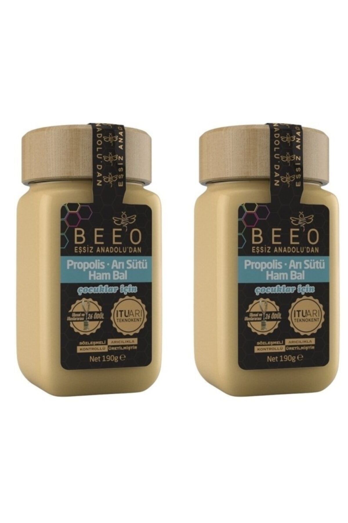 BEE'O Propolis Arı Sütü Ham Bal 190 g 2 Adet