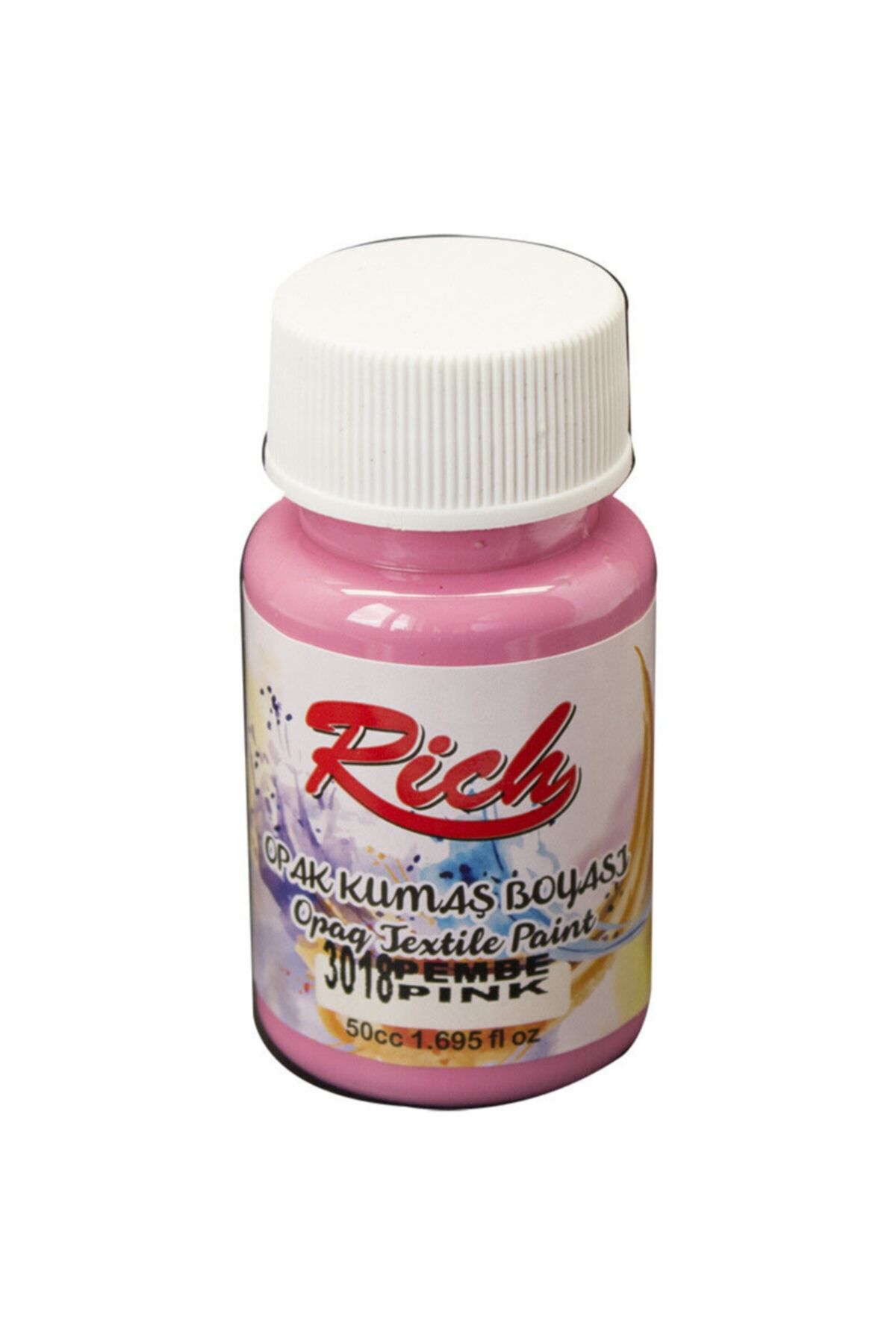 Rich Pembe Opak Kumaş Boyası 50cc  3018