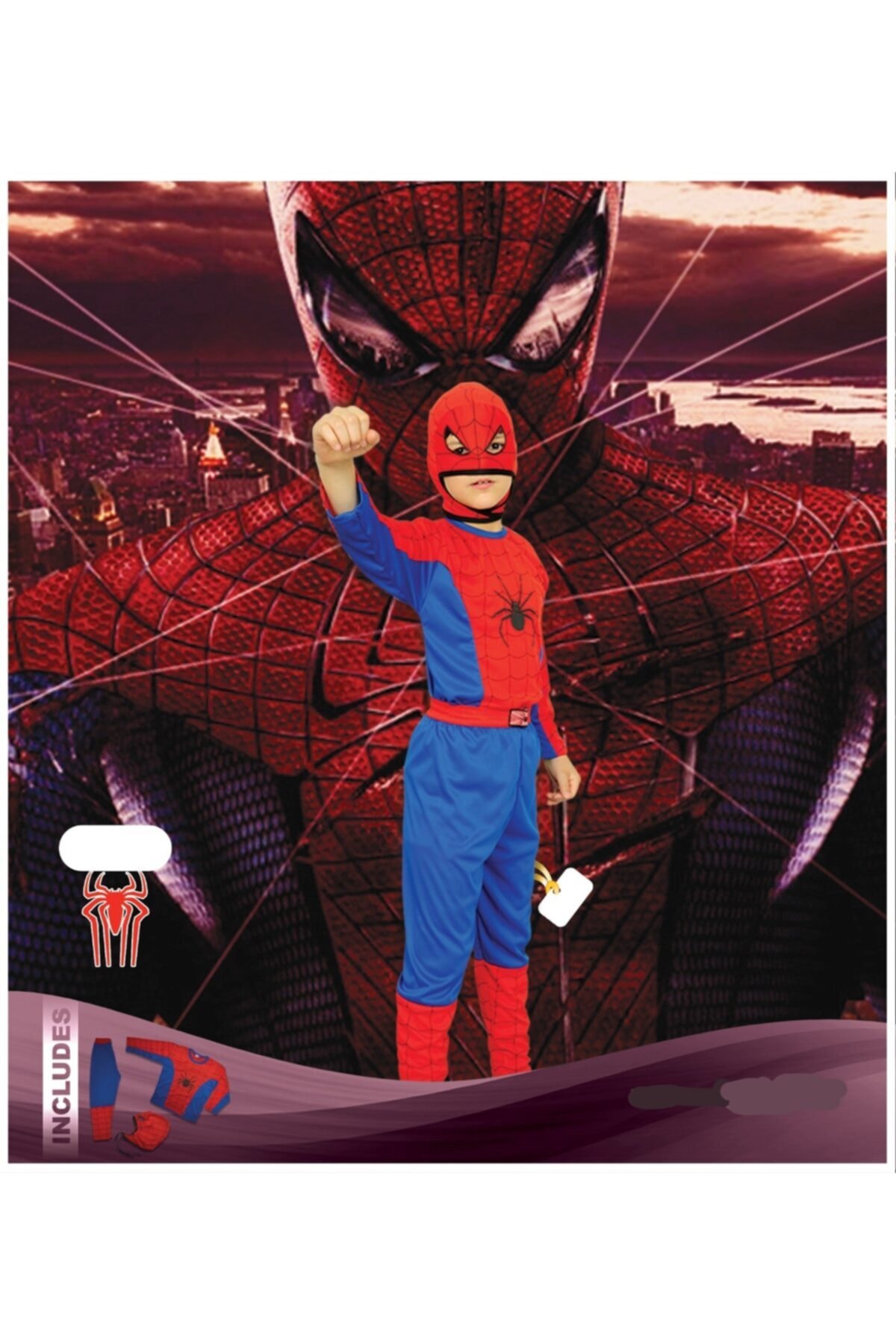 Liyavera Spıderman Kostümü Çocuk Kıyafeti O